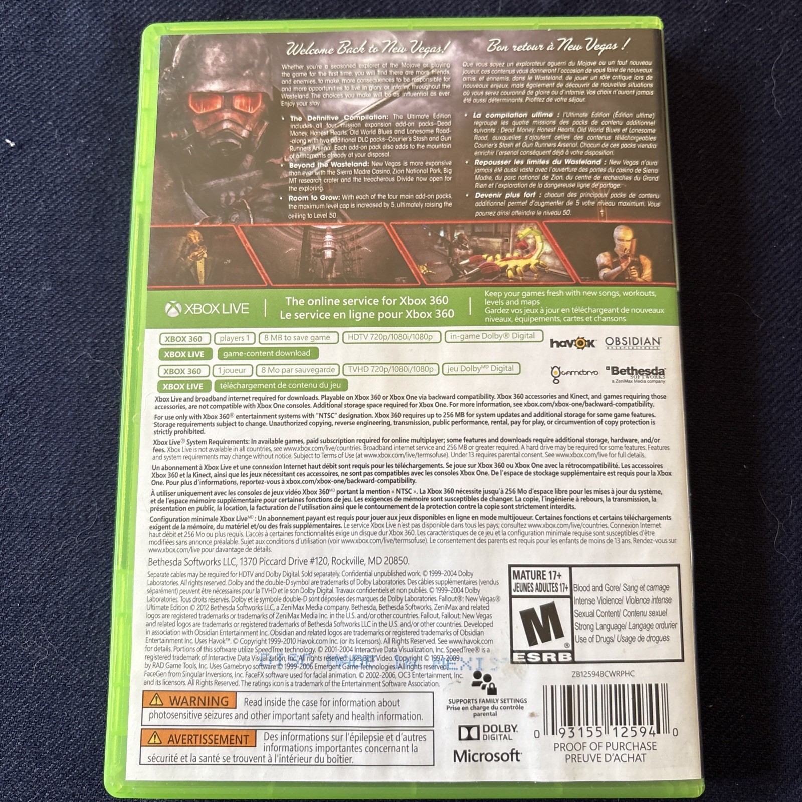Fallout New Vegas Ultimate Edition Microsoft Xbox 360 With Manual *READ*