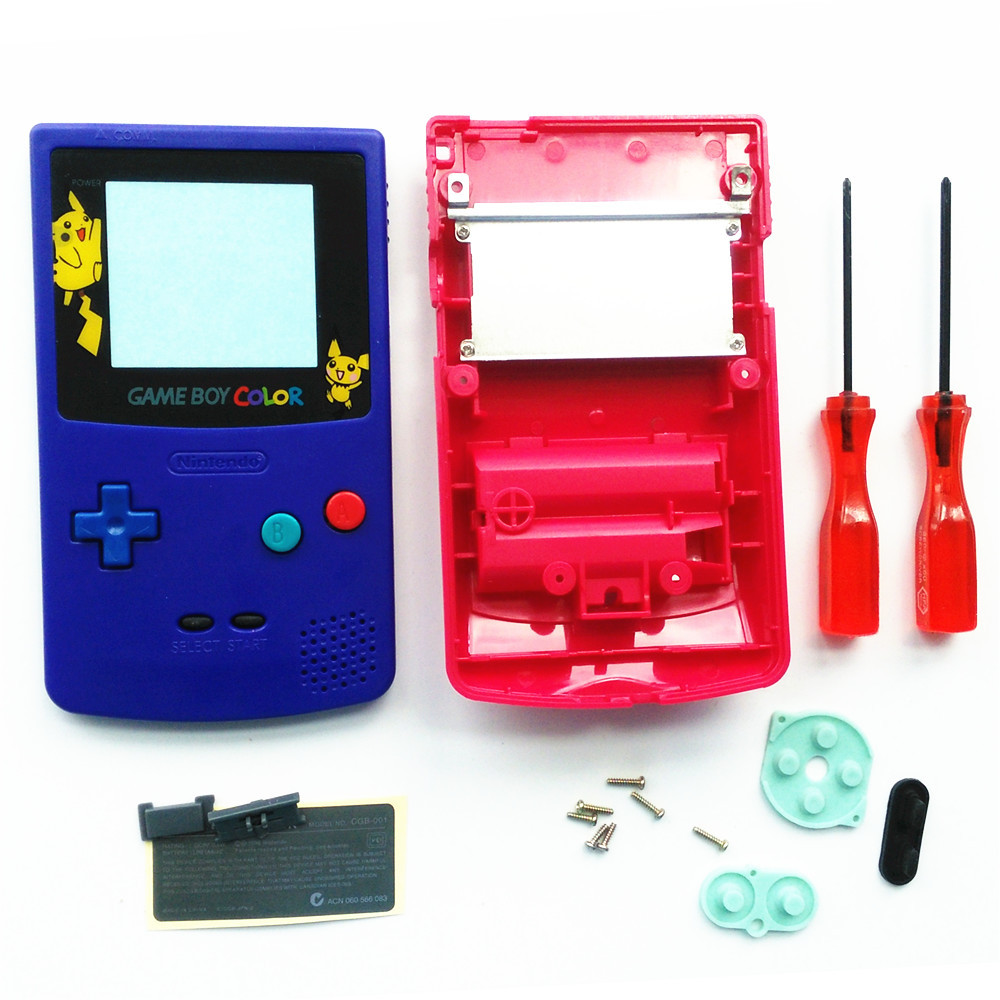 Limited Picachu Purple Red Housing Shell Case for Nintendo Gameboy Color