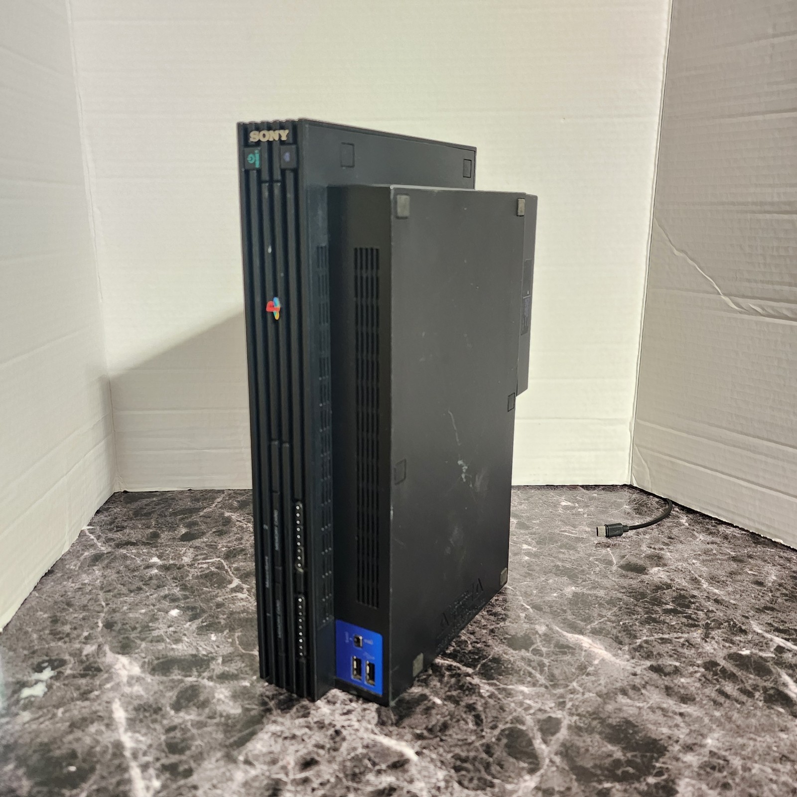 Sony PlayStation 2 PS2 Fat SCPH-39001/N Network Adapter OKAMI + 10 Games