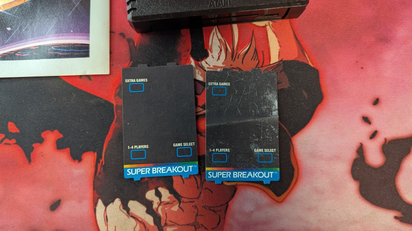 Super Breakout (Atari 5200, 1982) Cartridge Overlays & Manual Tested Working