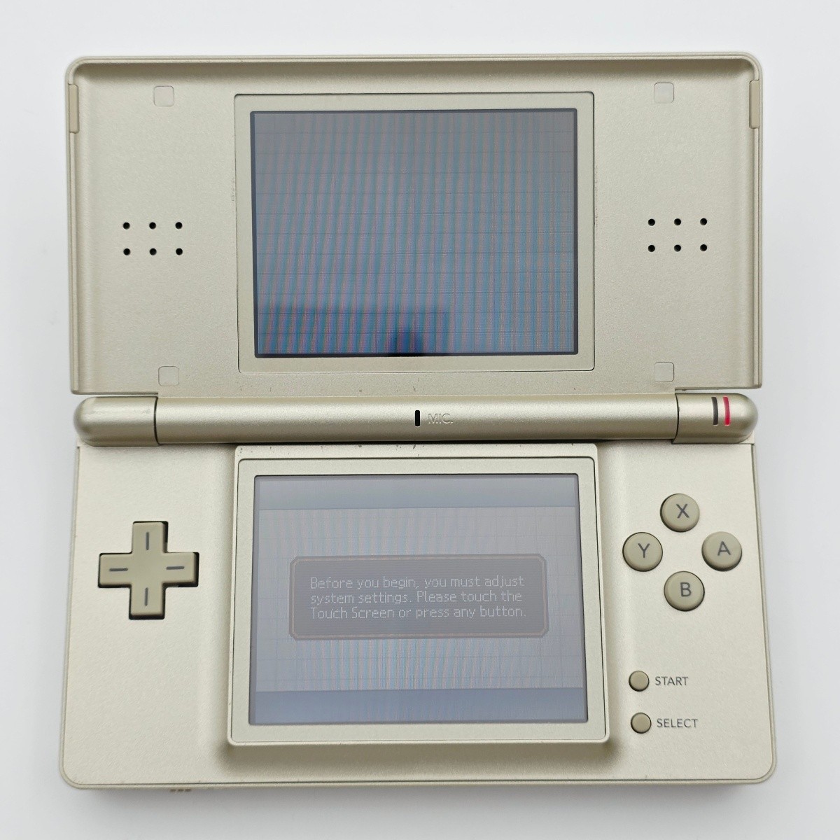 Nintendo DS Lite Zelda Triforce Gold Handheld System with Charger Stylus