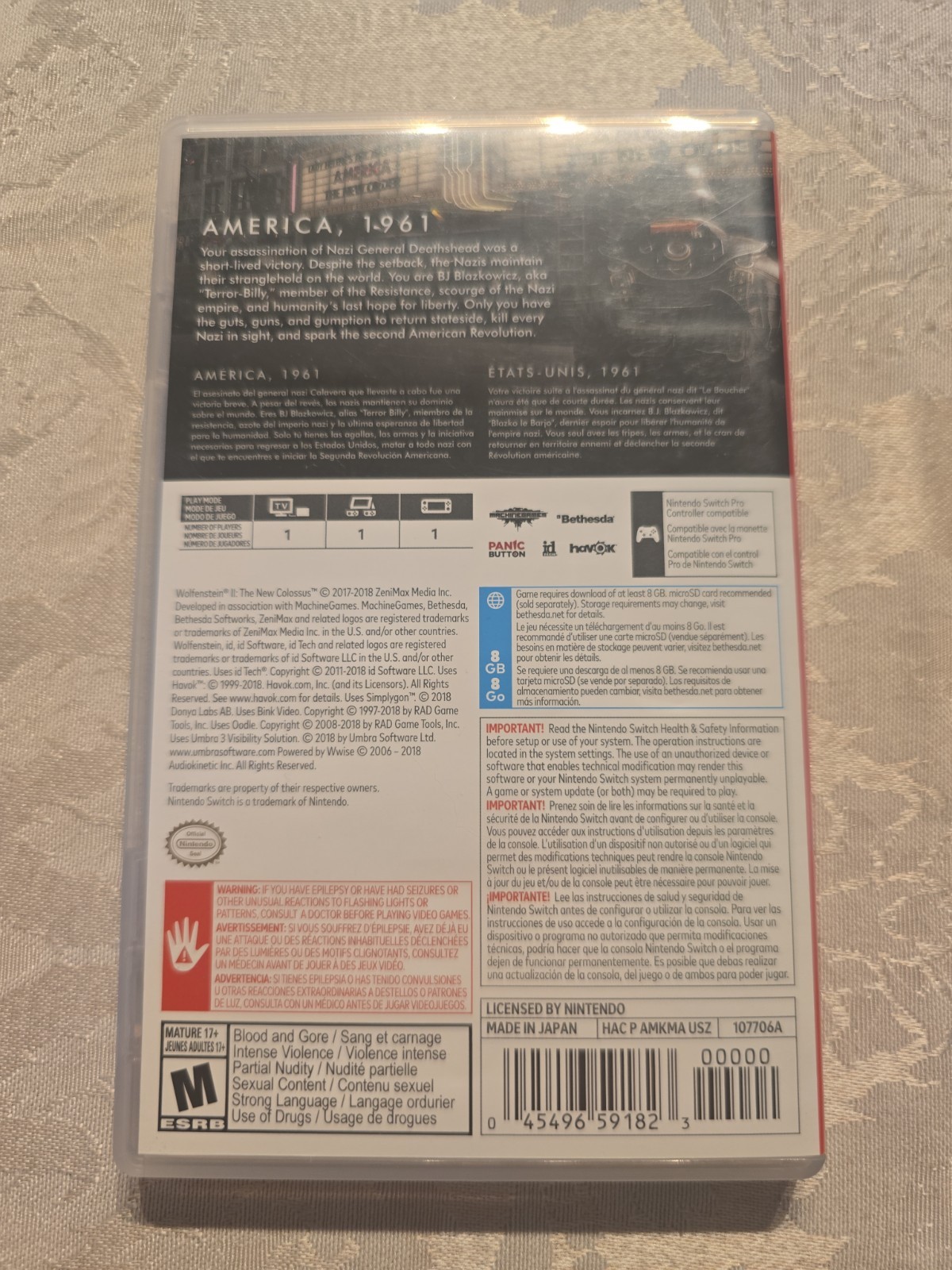 Wolfenstein II: The New Colossus – (Nintendo Switch) Missing Manual, Tested