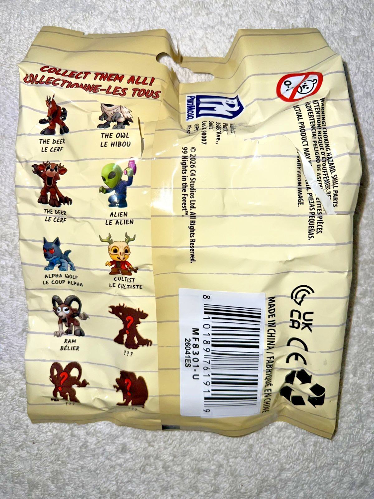 ROBLOX 99 NIGHTS IN THE FOREST MINIFIGURES SET OF 7 INCLUDES DLC CODES **NEW**