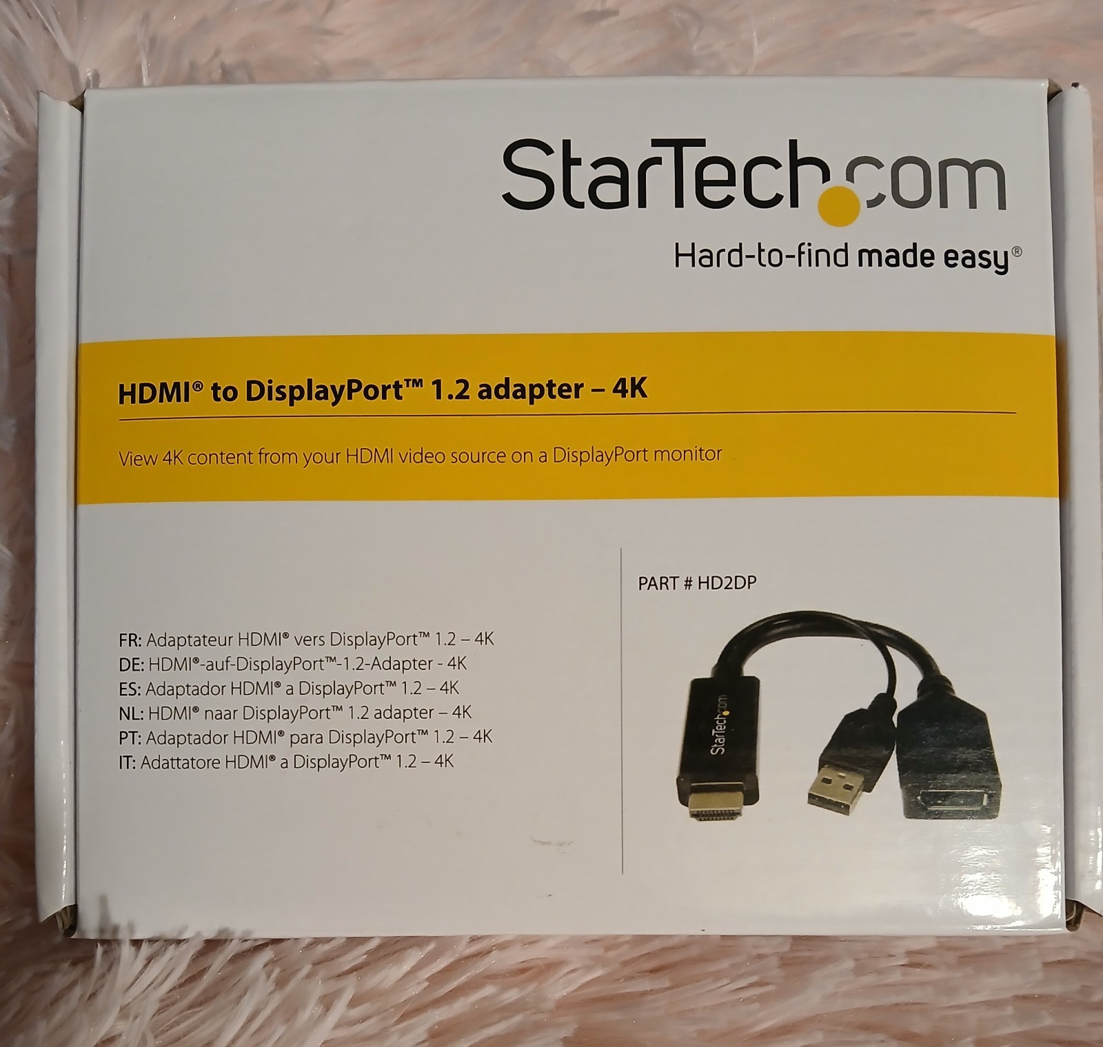 NEW STARTECH.COM 4k HD2DP HDMI to DisplayPort 1.2 Adapter – 4K