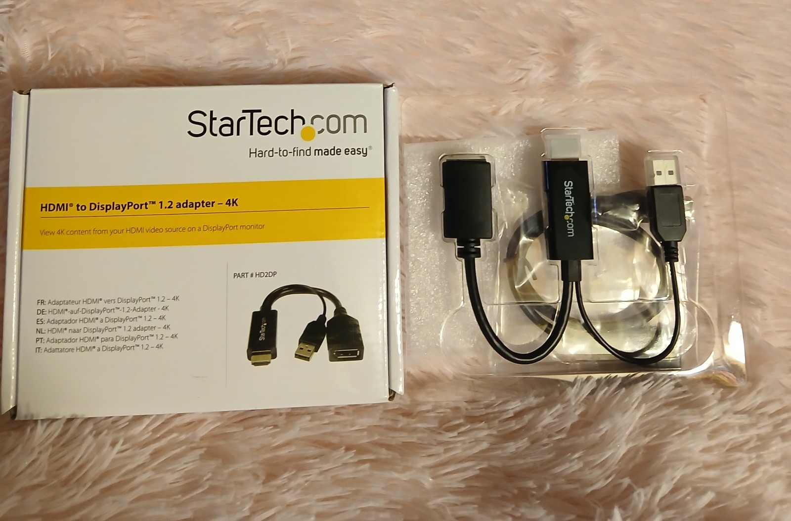 NEW STARTECH.COM 4k HD2DP HDMI to DisplayPort 1.2 Adapter – 4K