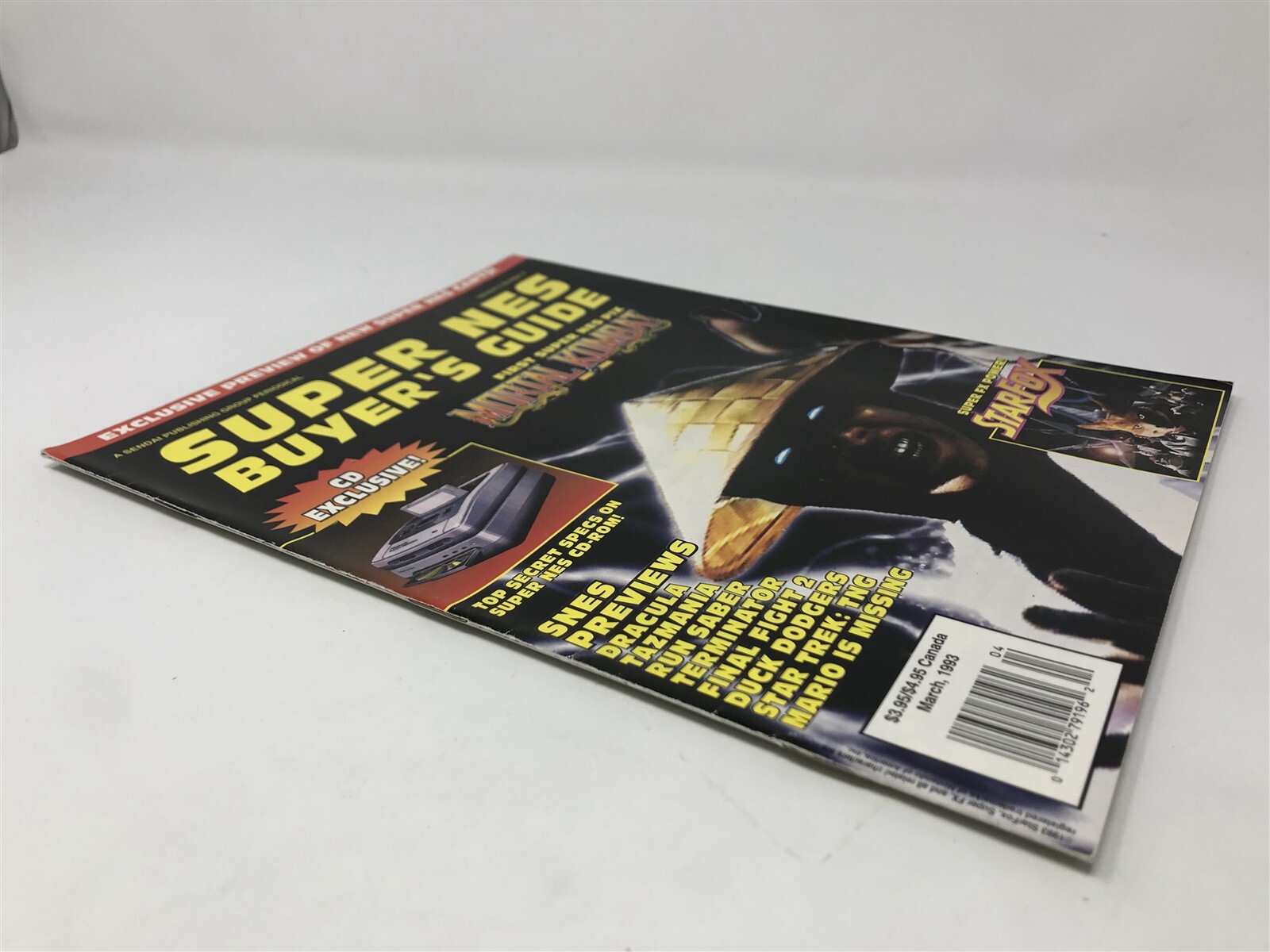 Nintendo Buyer’s Guide Video Game Magazine 1993 Mortal Kombat Super Nes CD-ROM