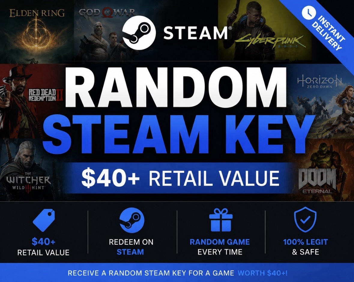Random Steam Key Game 40$+ Retail Value
