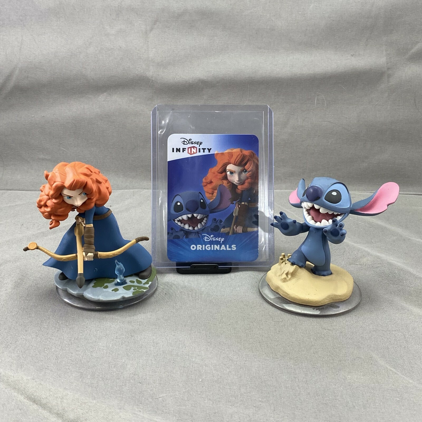 DISNEY INFINITY – MERIDA/STITCH Toy Box Pack Brave/Lilo and Stitch Loose w/ Card