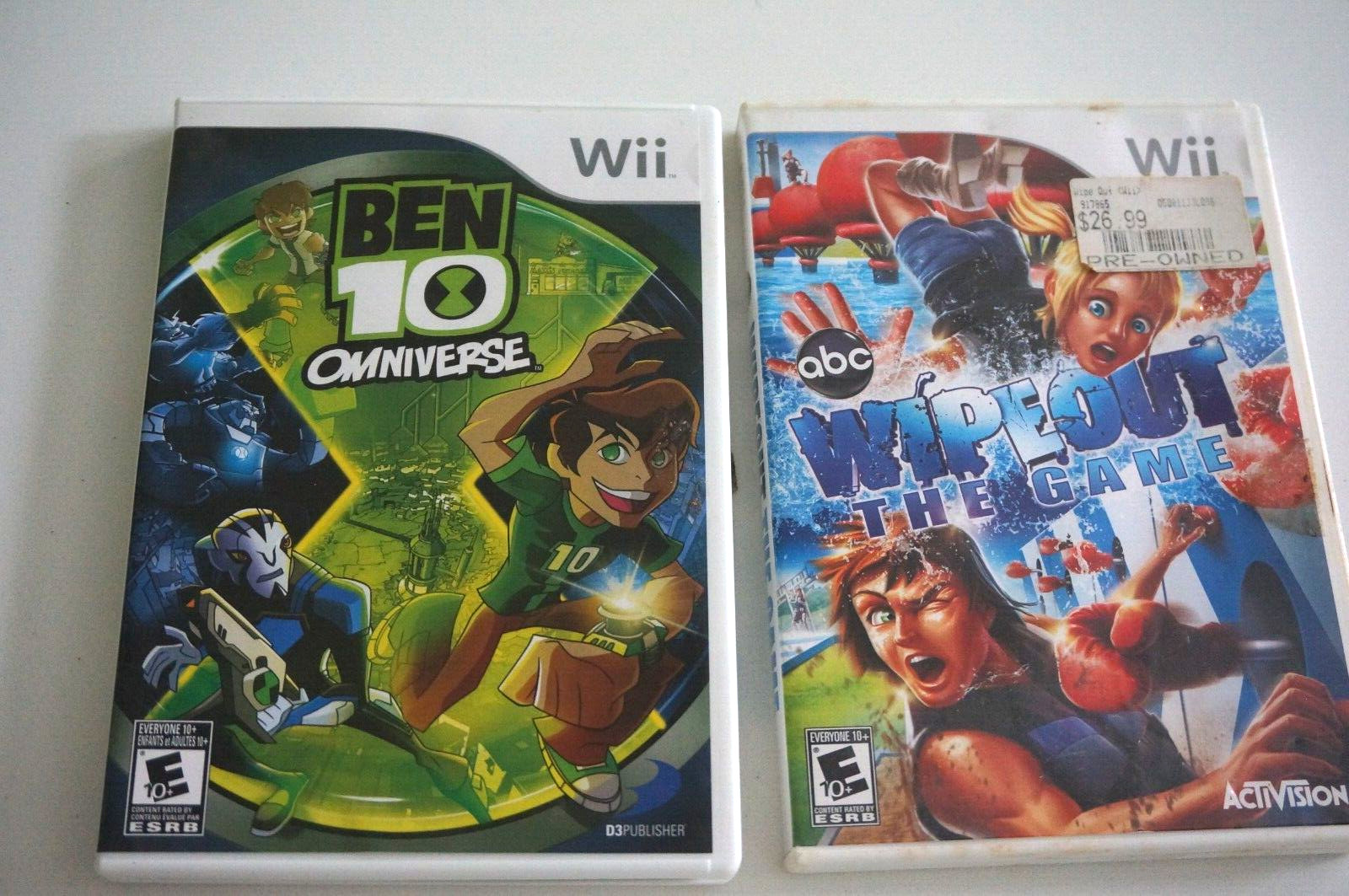 2 Nintendo wii video games Ben 10: Omniverse 2012 & Wipe Out 2010 Tested Working