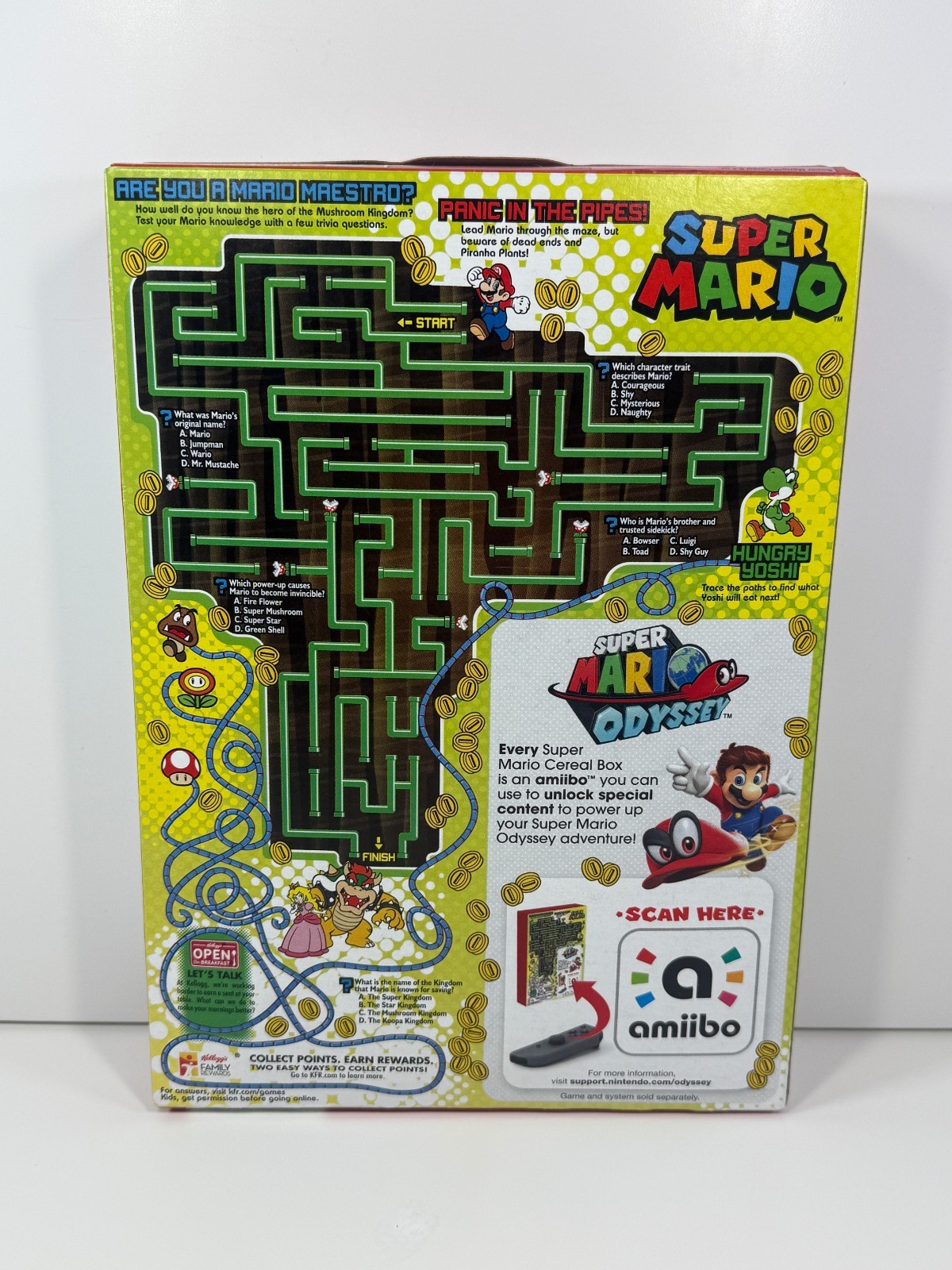Kellogg’s Super Mario Cereal Limited Edition Amiibo Nintendo New Expired