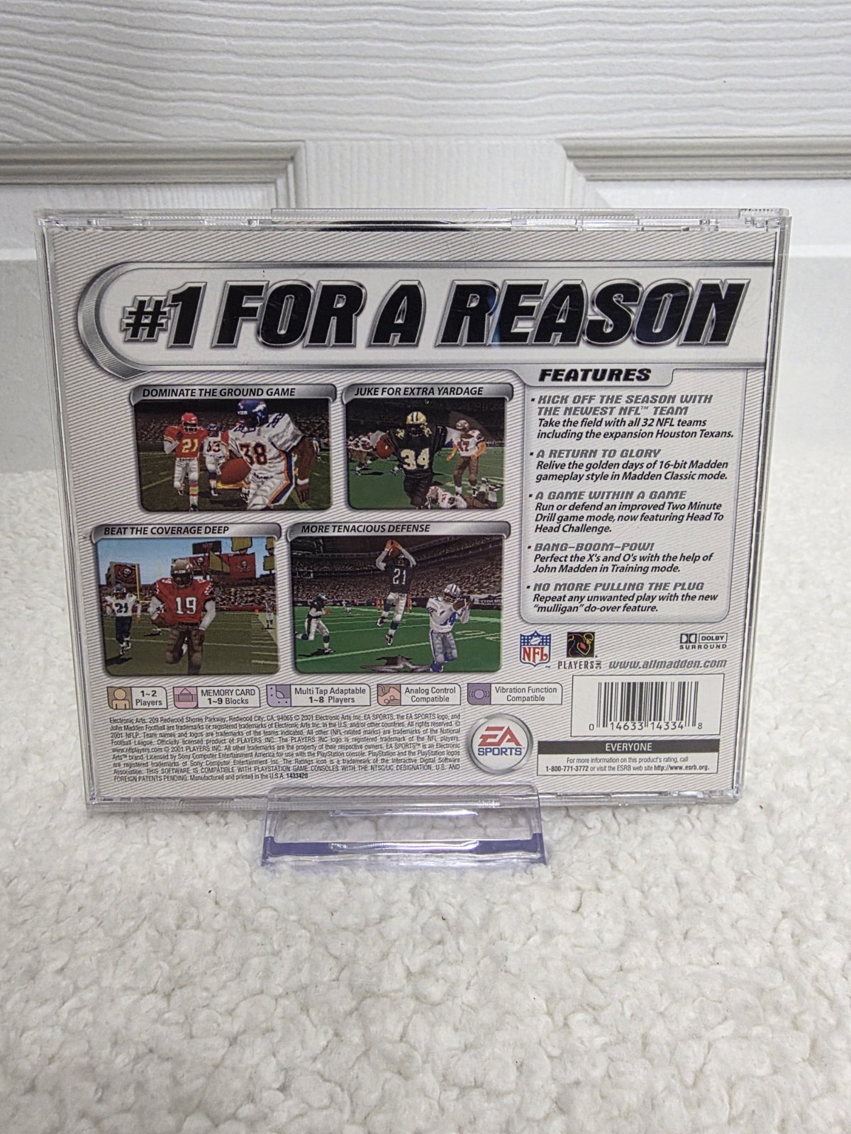 Madden NFL 2002 (Sony PlayStation 1, 2001) Ps1 CIB W/ REG CARD