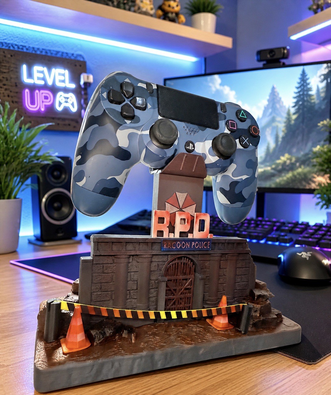 Resident Evil Requiem Universal Controller Holder-Desk Decoration-Fan Made Gift