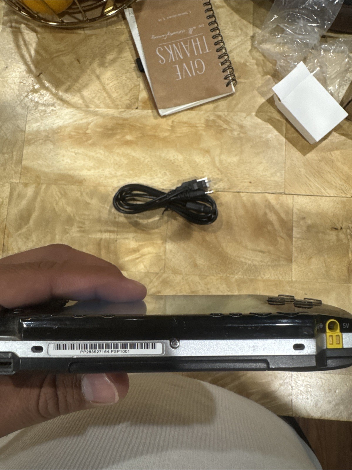 Sony psp 1001 Console Tested New Battery, Charger, No Memory Card Black Fat