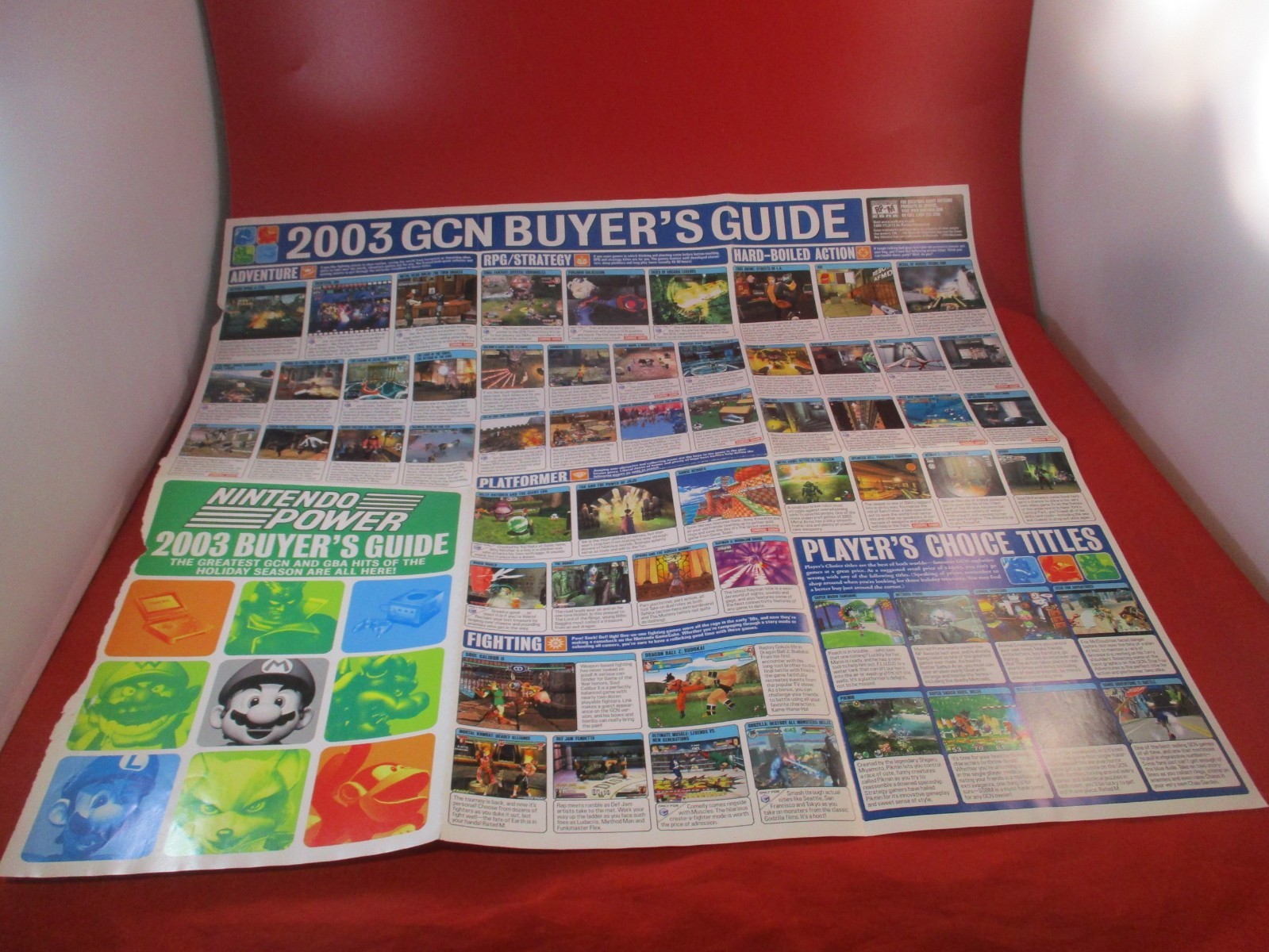 2003 Buyer’s Guide for Gamecube & Game Boy Advance Nintendo Power Promo Poster E