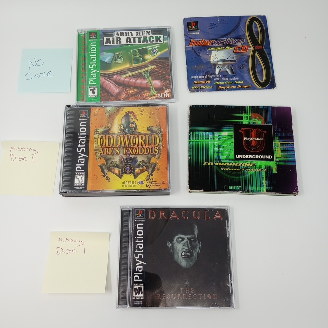 Lot Of Discs & Cases (Playstation 1) PS1 SEE PICS & DESC (Games missing discs)