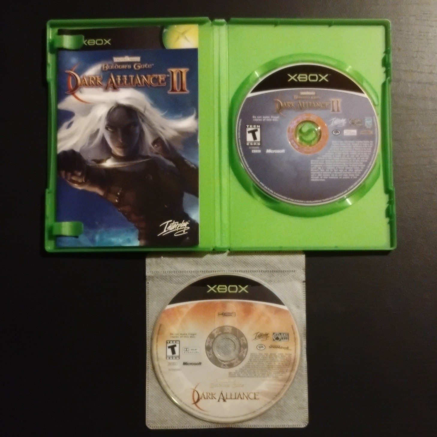 Baldur’s Gate: Dark Alliance 1 & 2 Xbox Dungeon Crawler/Hack-and-Slash Games Lot