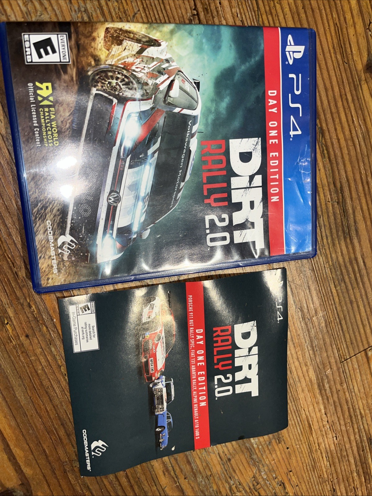 Dirt Rally 2.0 Day One Edition PS4 – CASE & PAPERWORK ONLY – NO GAME