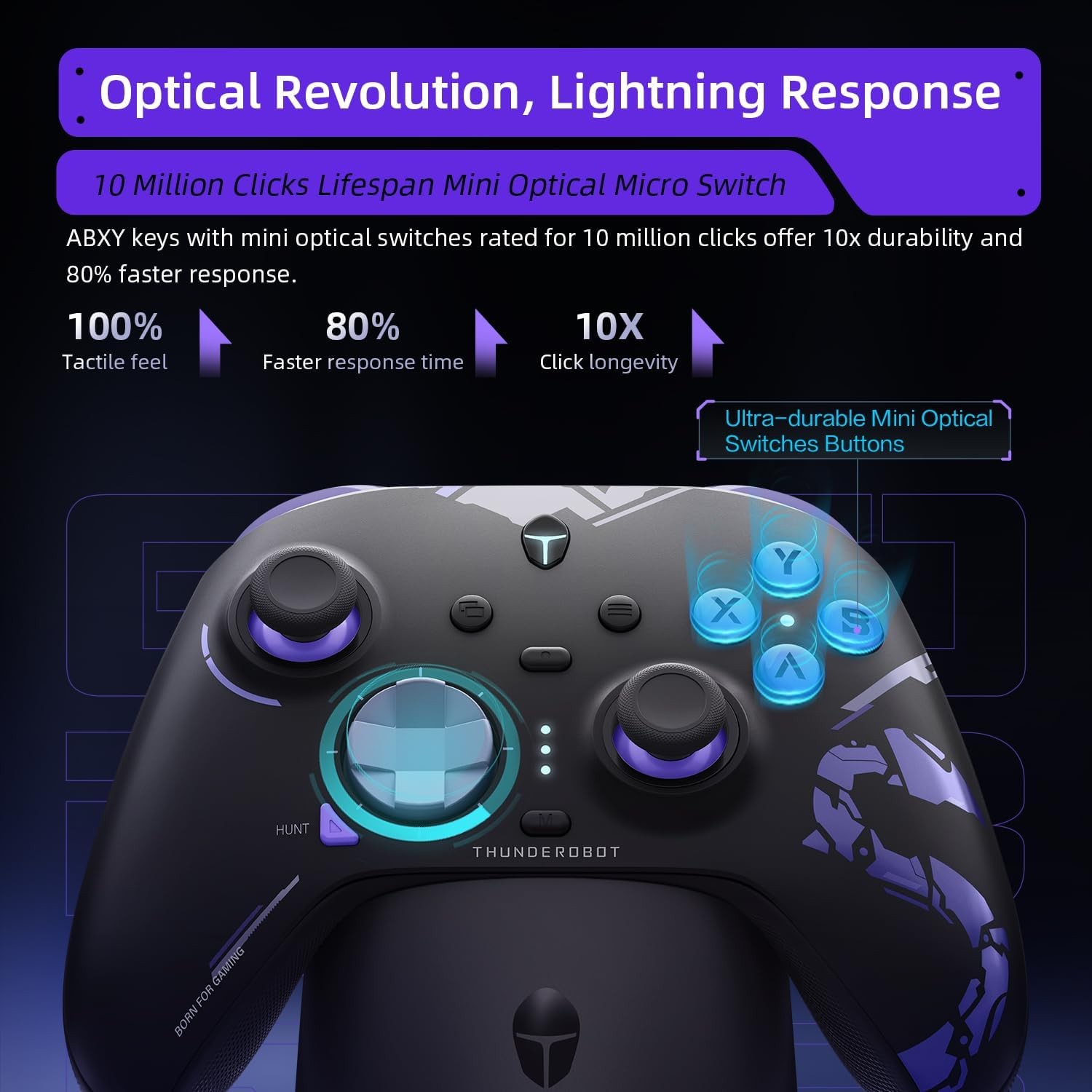 G80 1000HZ Wireless Gaming Controller for NS/PC/iOS/Android with Charging Doc…