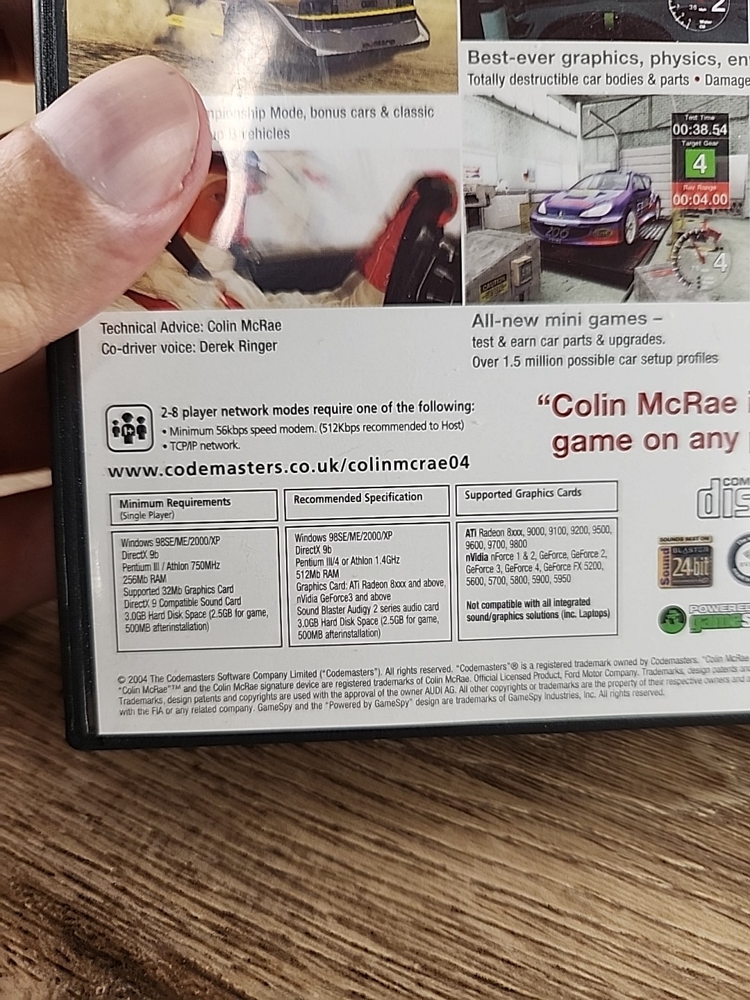 Colin Mcrae Rally 04 – 4CD – PC – Italy – Videogame – Complete – Rare