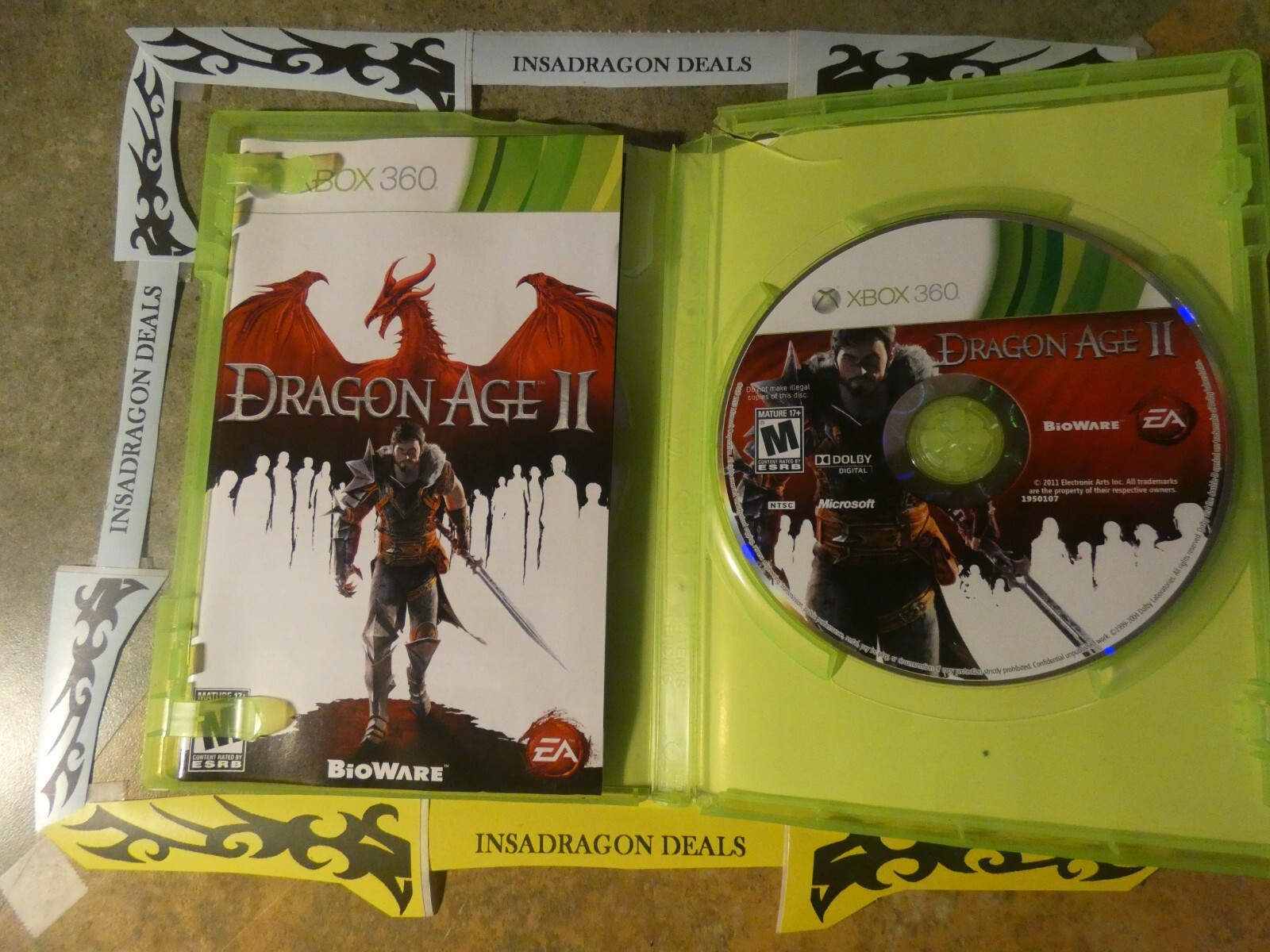 Dragon Age II (2 Xbox 360 2011) Disc is in Mint/Perfect & CiB Complete* – Tested