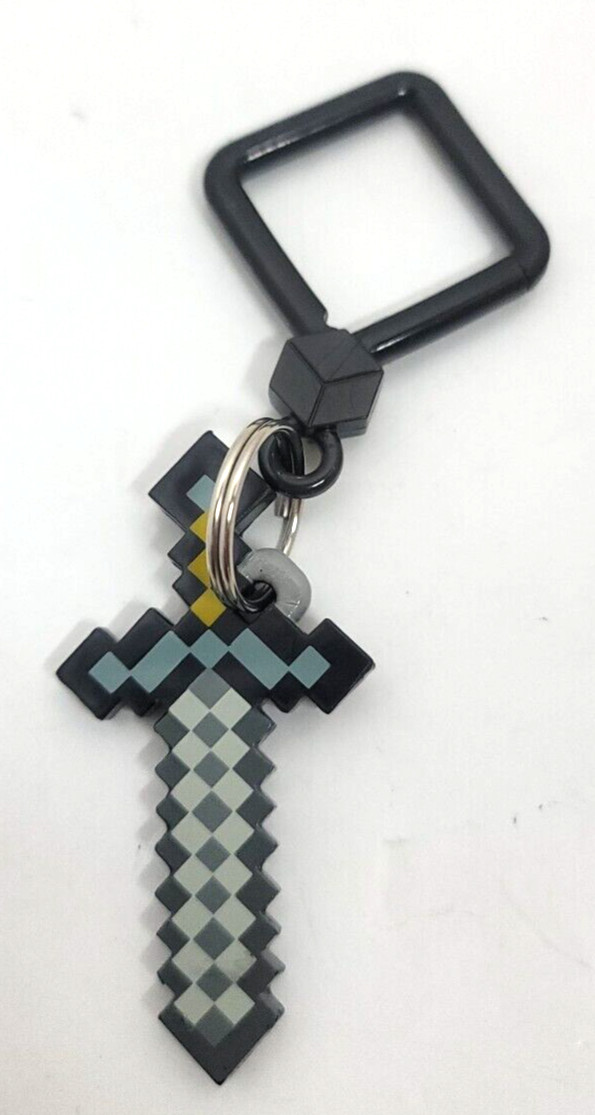 Minecraft Figures Backpack/Bag Clip/Hangers Lot of 3 Steve Sword Villager