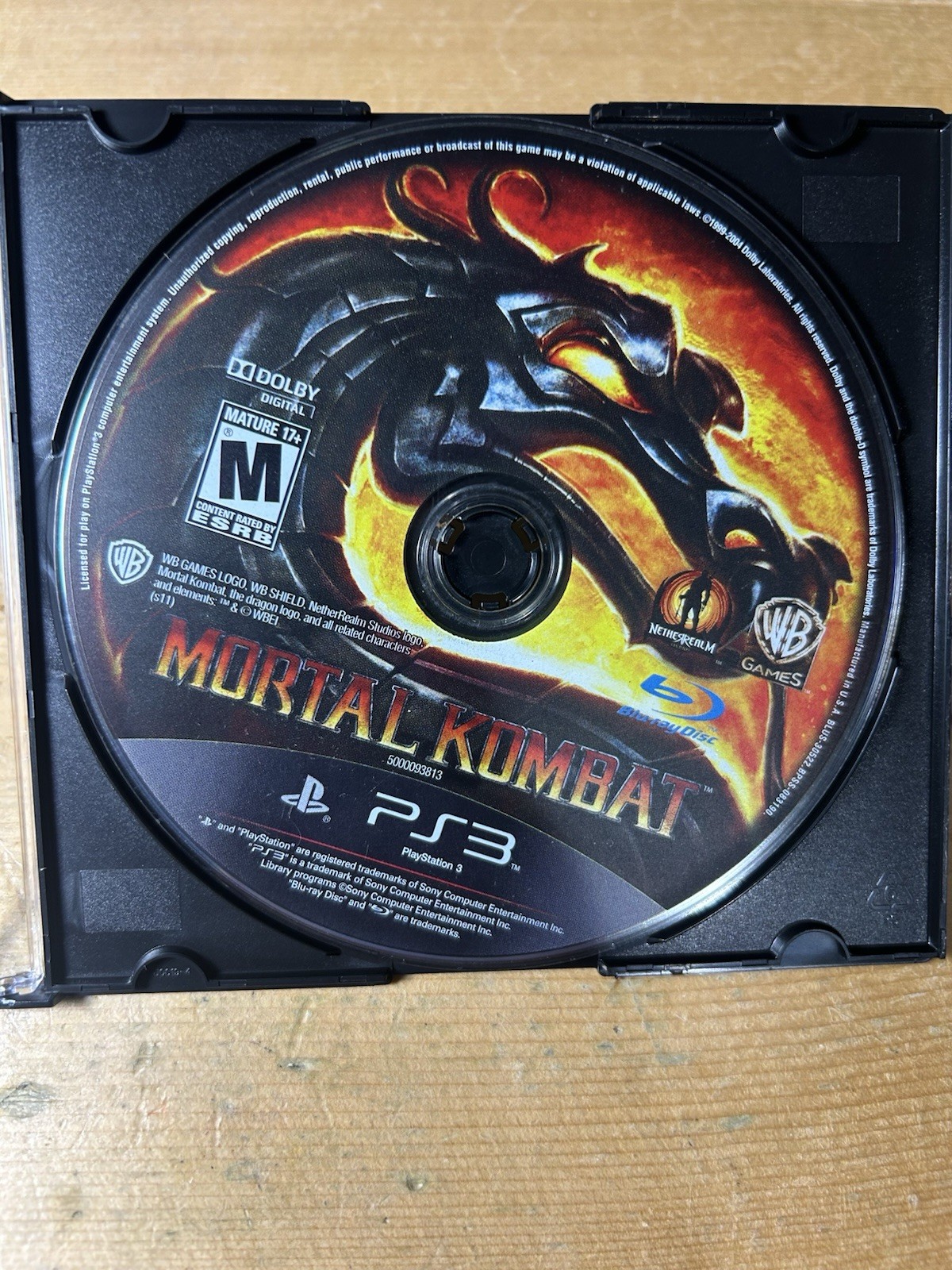 Mortal Kombat Playstation 3 (PS3) Disc Only Tested