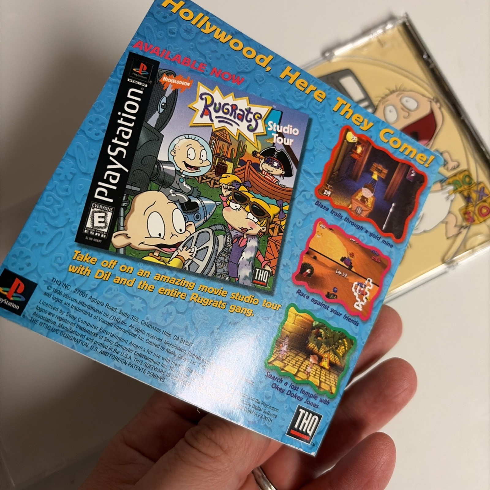 Rugrats: Search for Reptar (Sony PlayStation 1, 1998) Complete CIB + Resurfaced