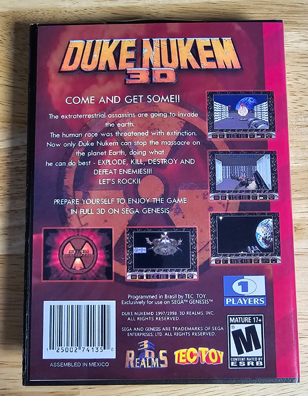 DUKE NUKEM 3D – 16 Bit MD Game, Case, Manual For Sega Mega Drive Genesis