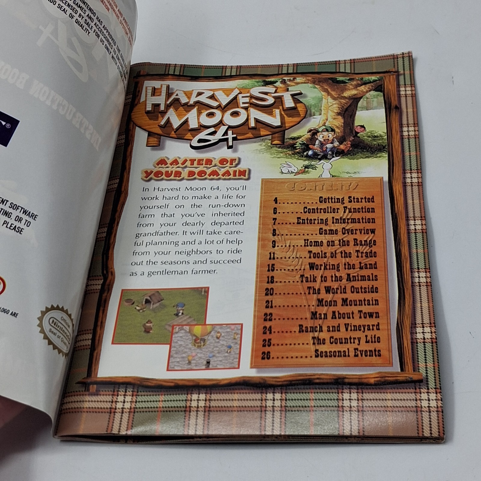 Nintendo 64 Harvest Moon 64 N64 Authentic Empty Box And Manual Only No Cartridge