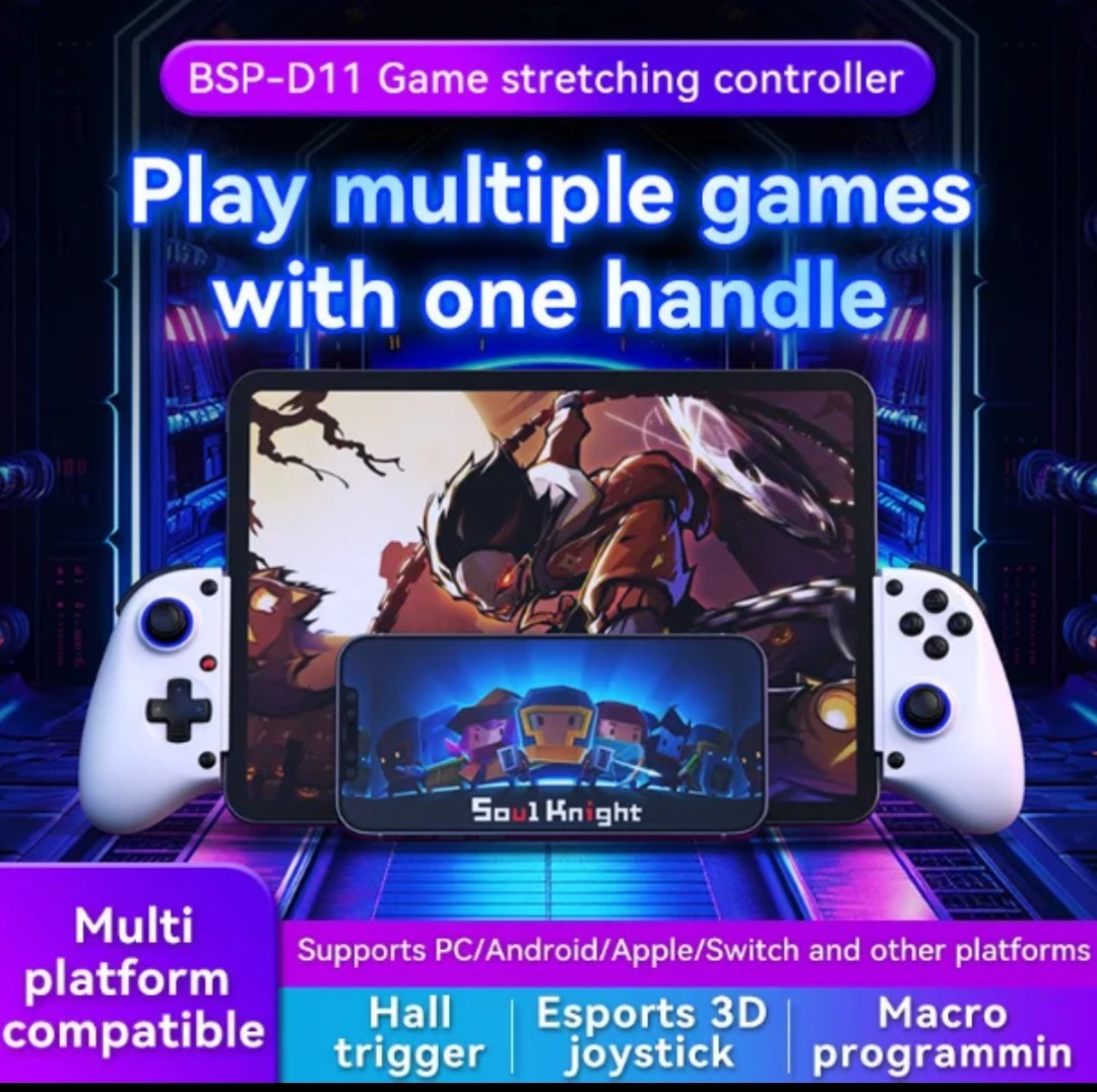 BSP-D11 Stretching Mobile Gaming Controller For Android/IOS/TABLET BLACK/WHITE