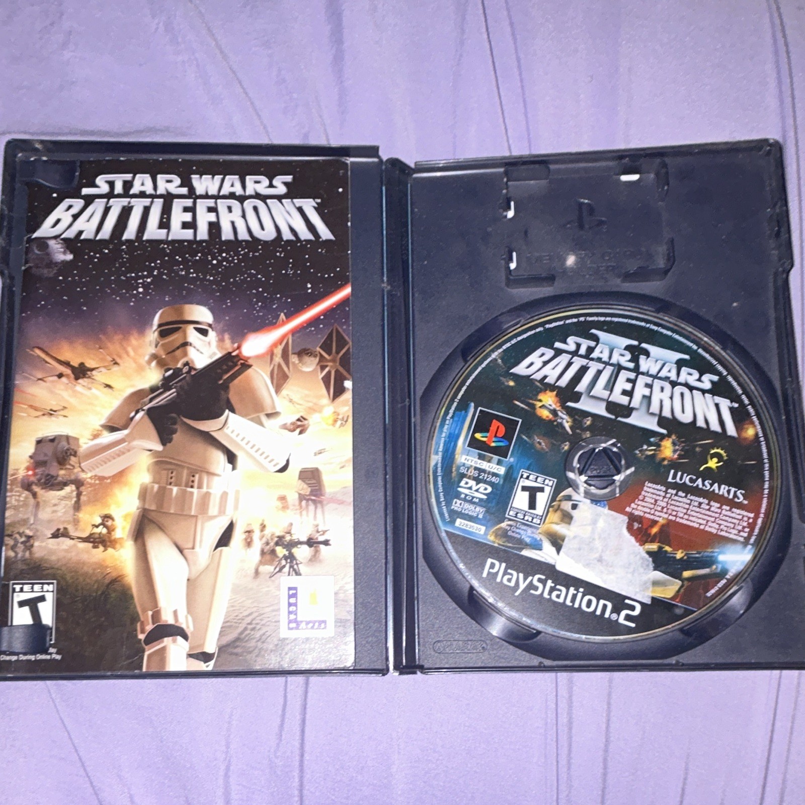 LucasArts Star Wars Battlefront II Shooter T Teen PS2 Manual Included