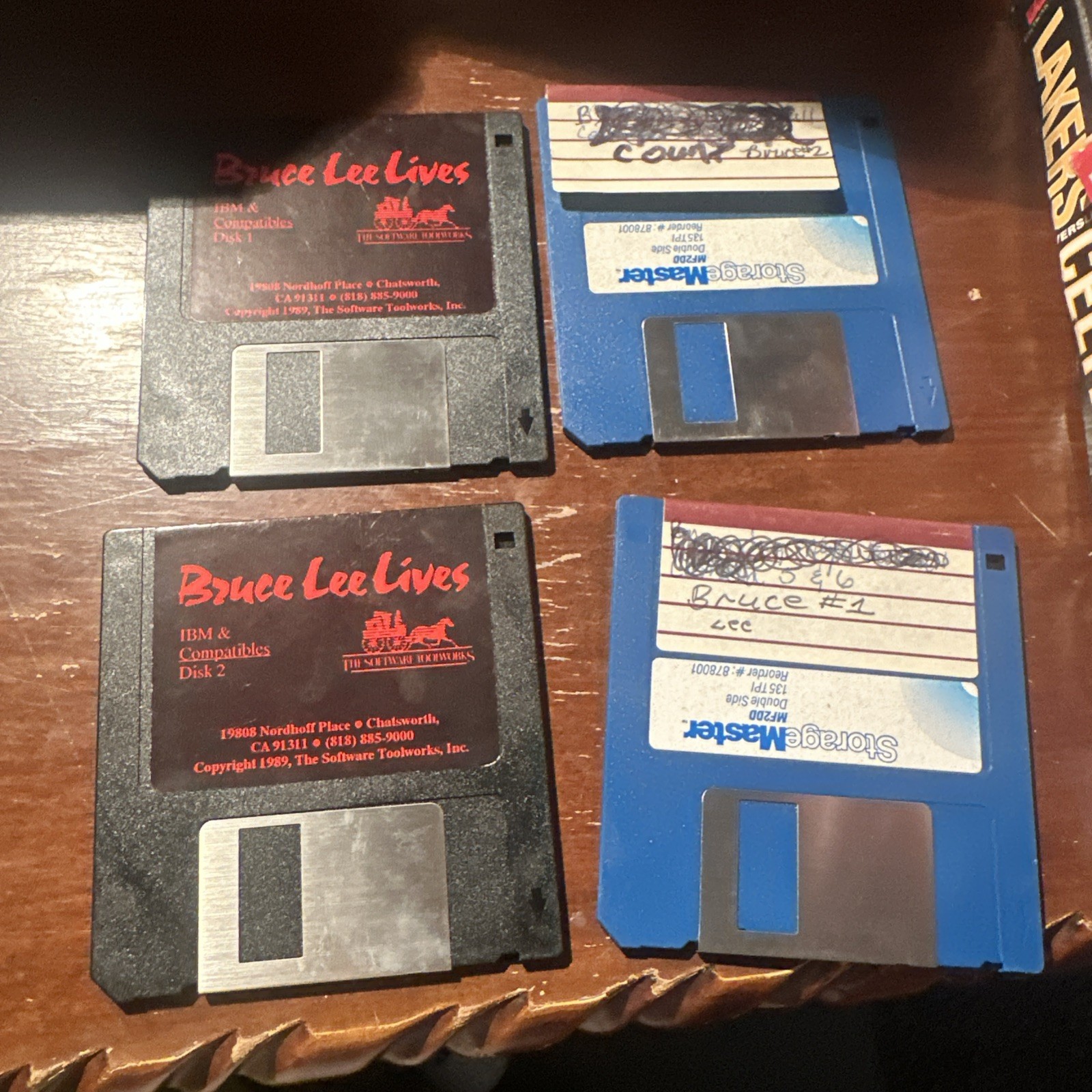 RARE Vintage 1989 Bruce Lee Lives IBM Big Box PC Game 3.5″ & 5.25″ Disk Complete