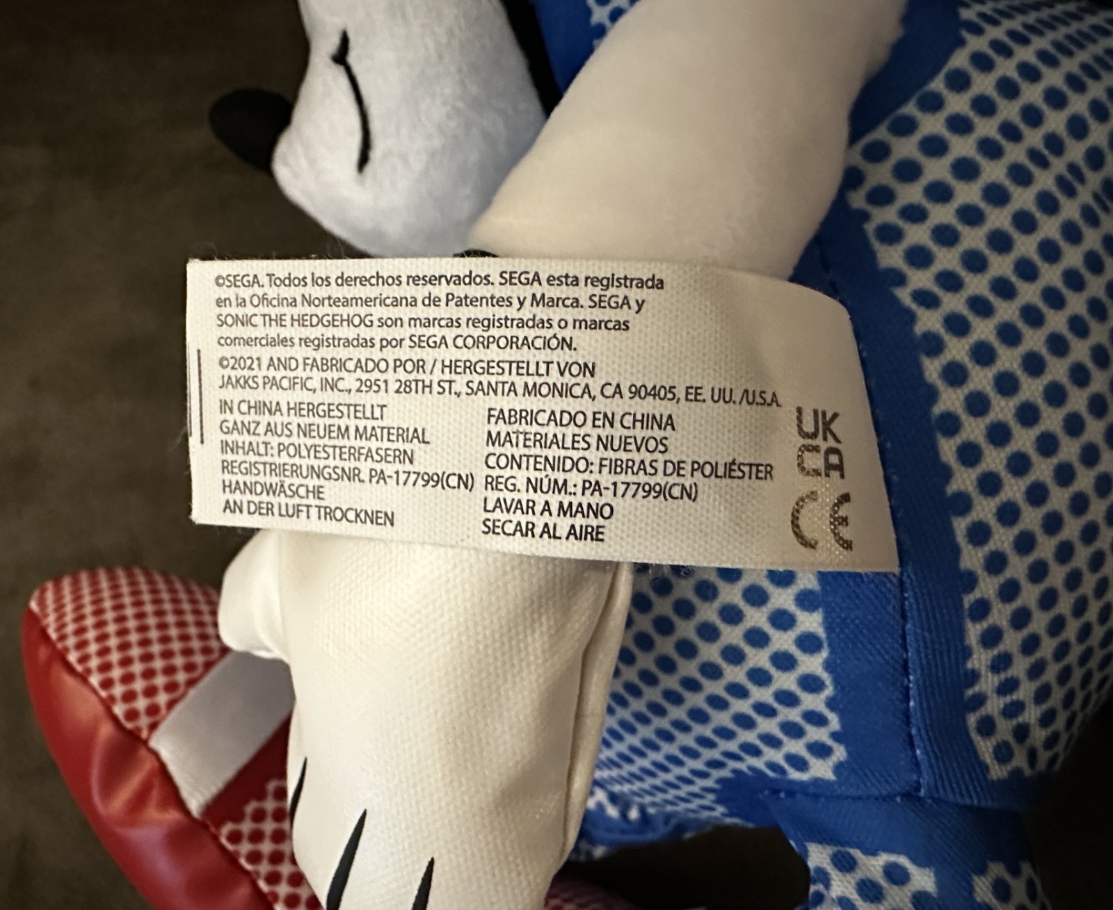 Jakks Pacific Sonic 30TH Anniversary Comic Sonic 14″ Plush with Box – VGC