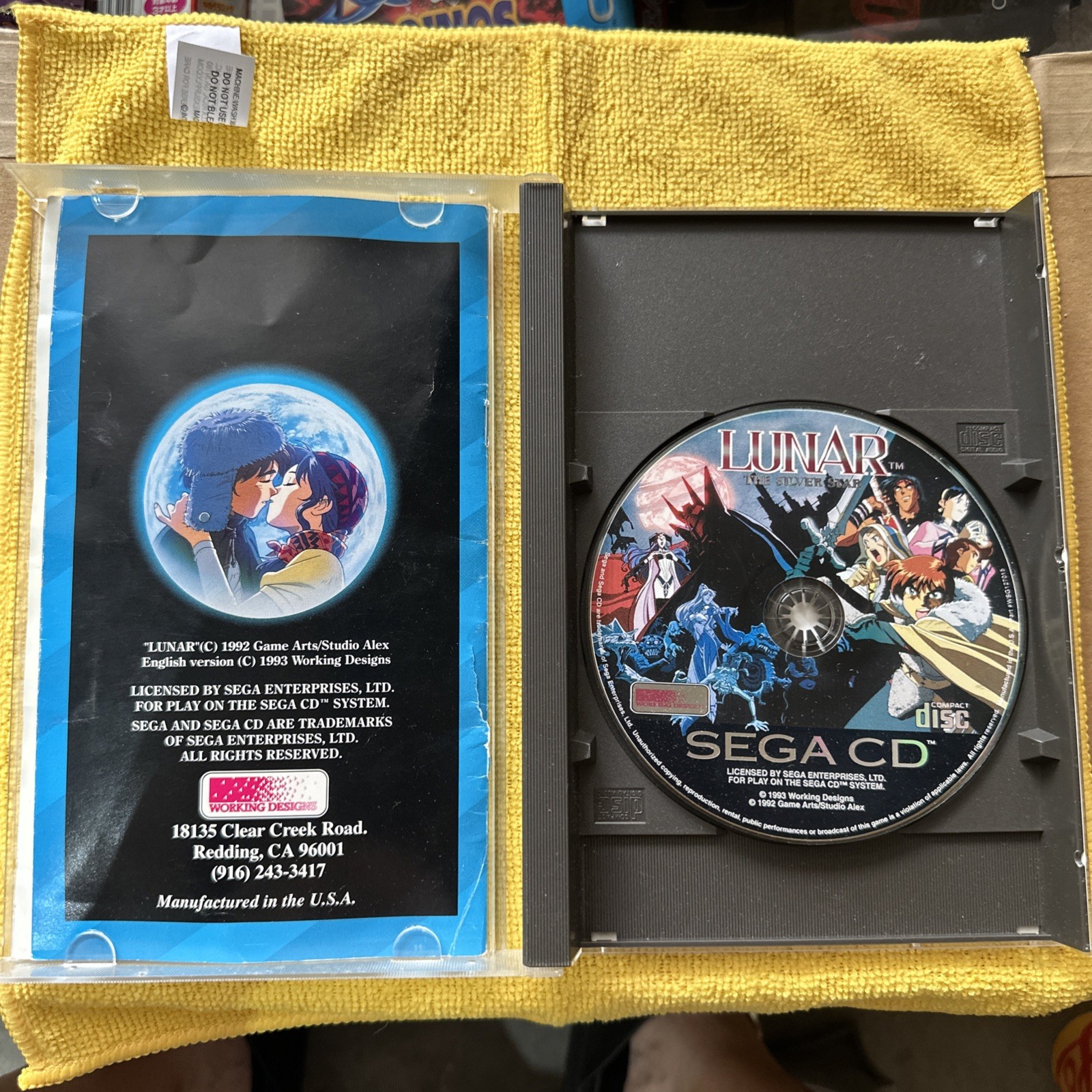 Lunar: The Silver Star (Sega CD, 1993) Case, CD And Manual No Reg