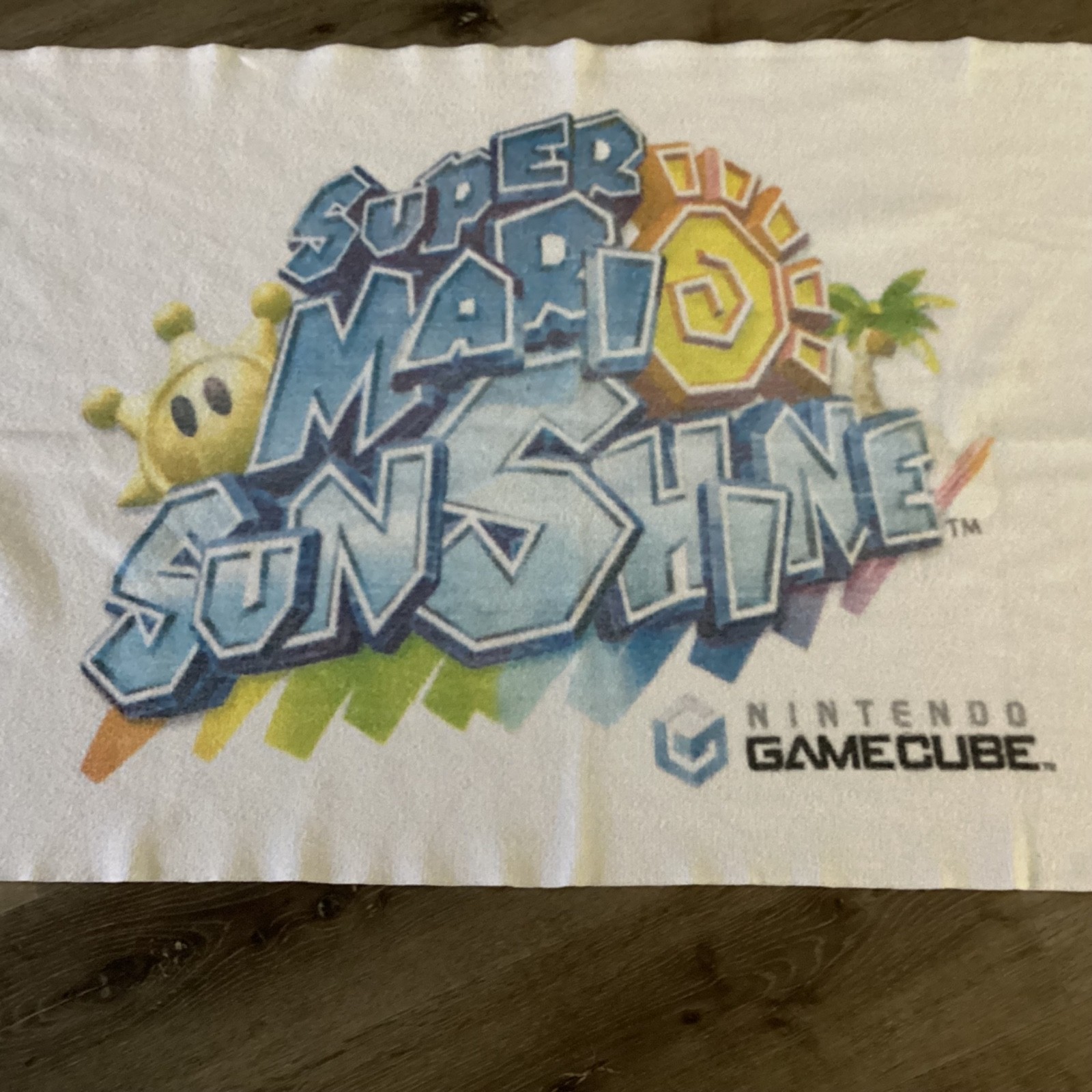 Vintage Super Mario Sunshine Nintendo GameCube Beach Pool Bath Towel USA Made