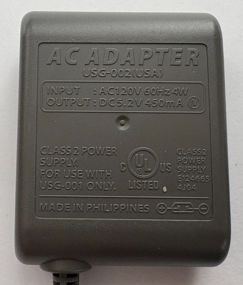 Nintendo USG-002 AC Adapter Cord Only