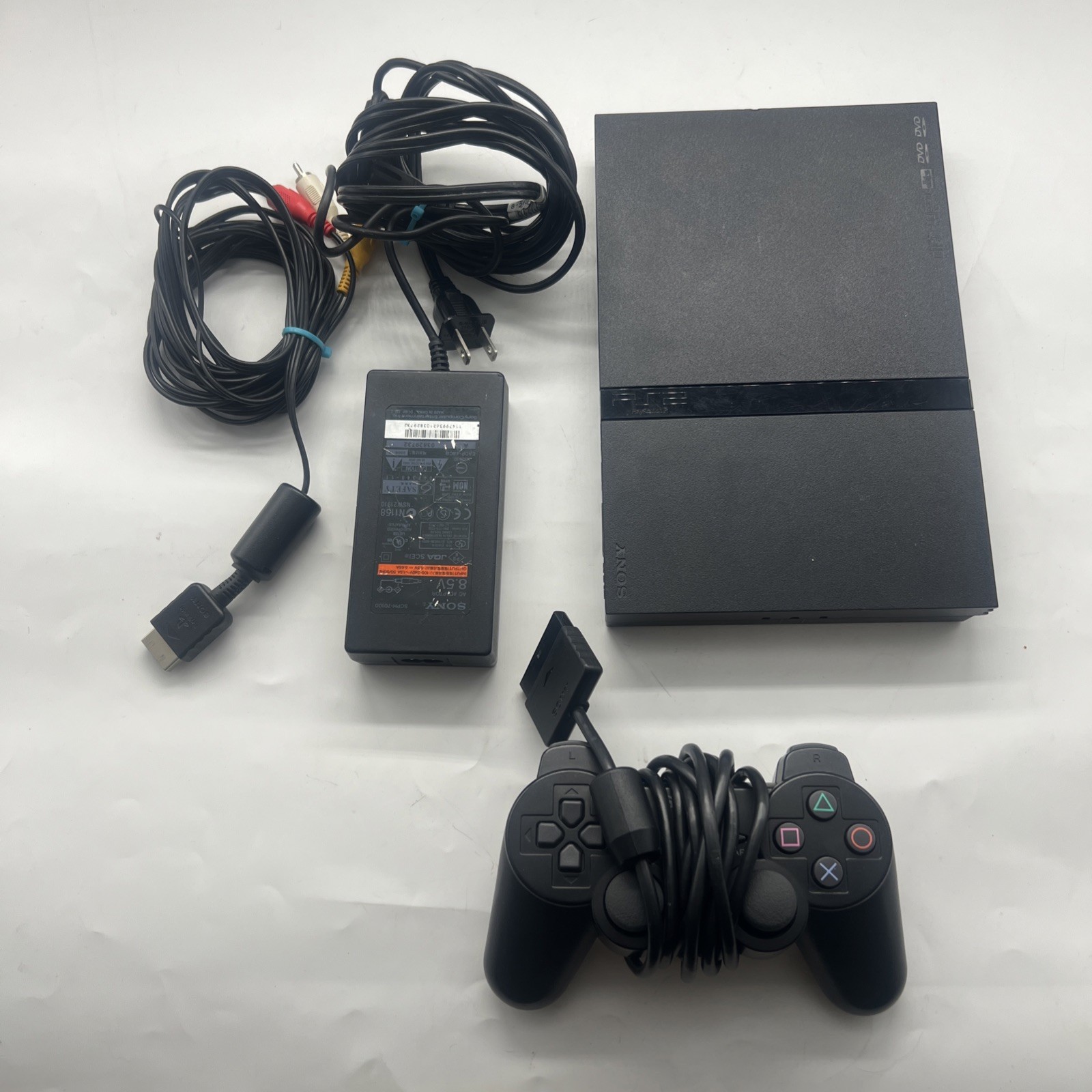 Sony PlayStation 2 PS2 Slim SCPH-70012 Console System OEM Bundle – Tested