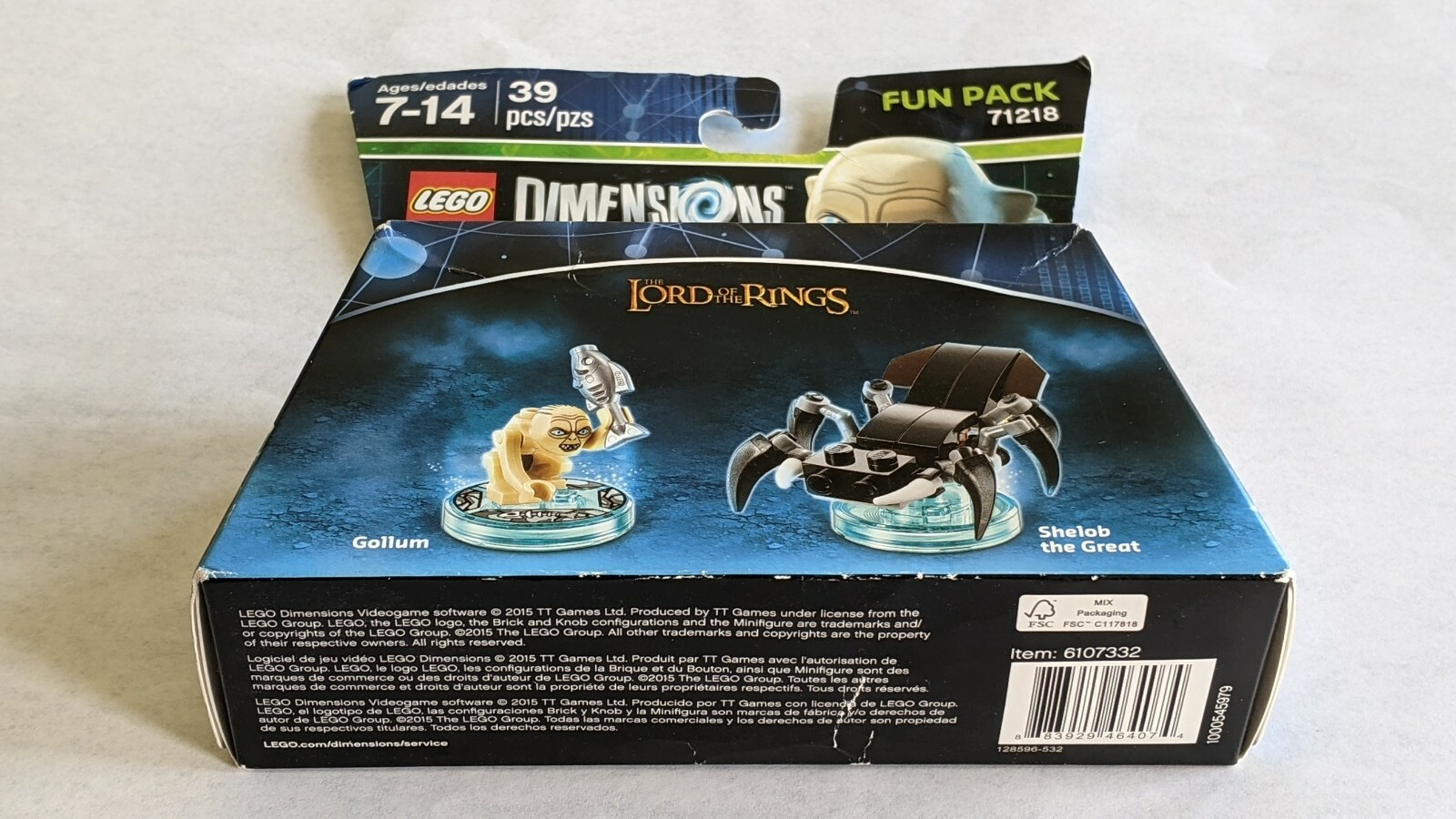 LEGO DIMENSIONS (71218) FUN PACK – The Lord of The Rings – 39pcs – Gollum Shelob