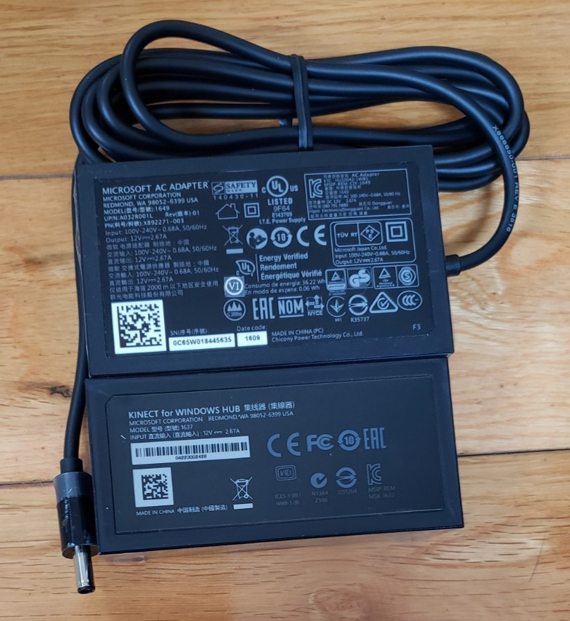 Microsoft Xbox One Kinect w/ Adapter 1637 for Xbox One S & PC Windows IOB TESTED