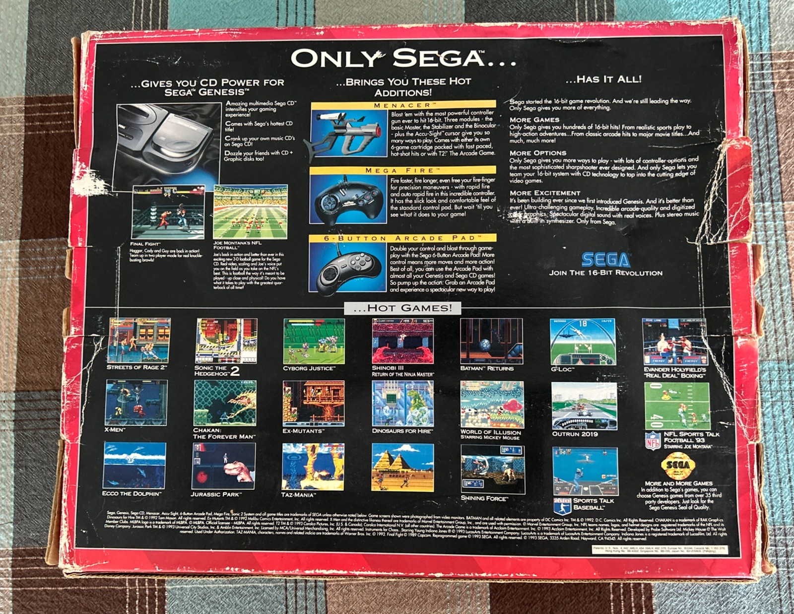 Sega Genesis Model 2 Console Complete in Box Sonic 2 Bundle, New RCA&AC Adapter