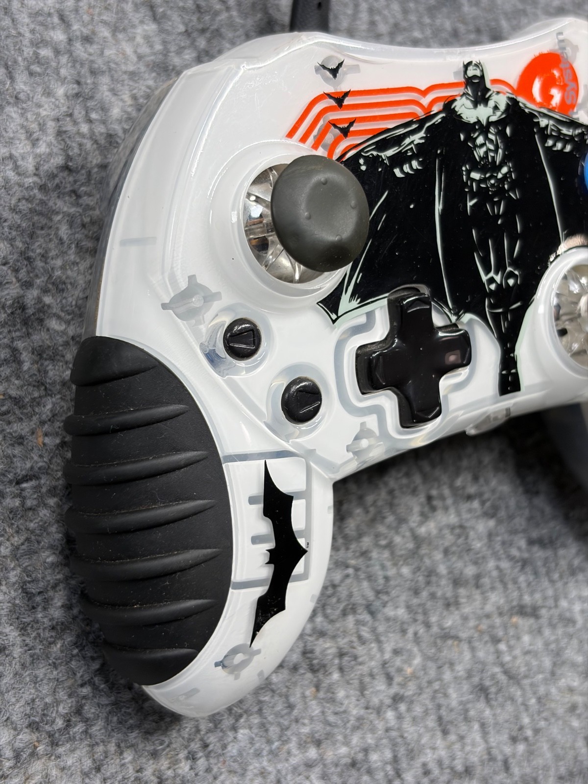 Mad Catz Original Xbox White Batman Begins Wired Controller W/ Breakaway WORKS!