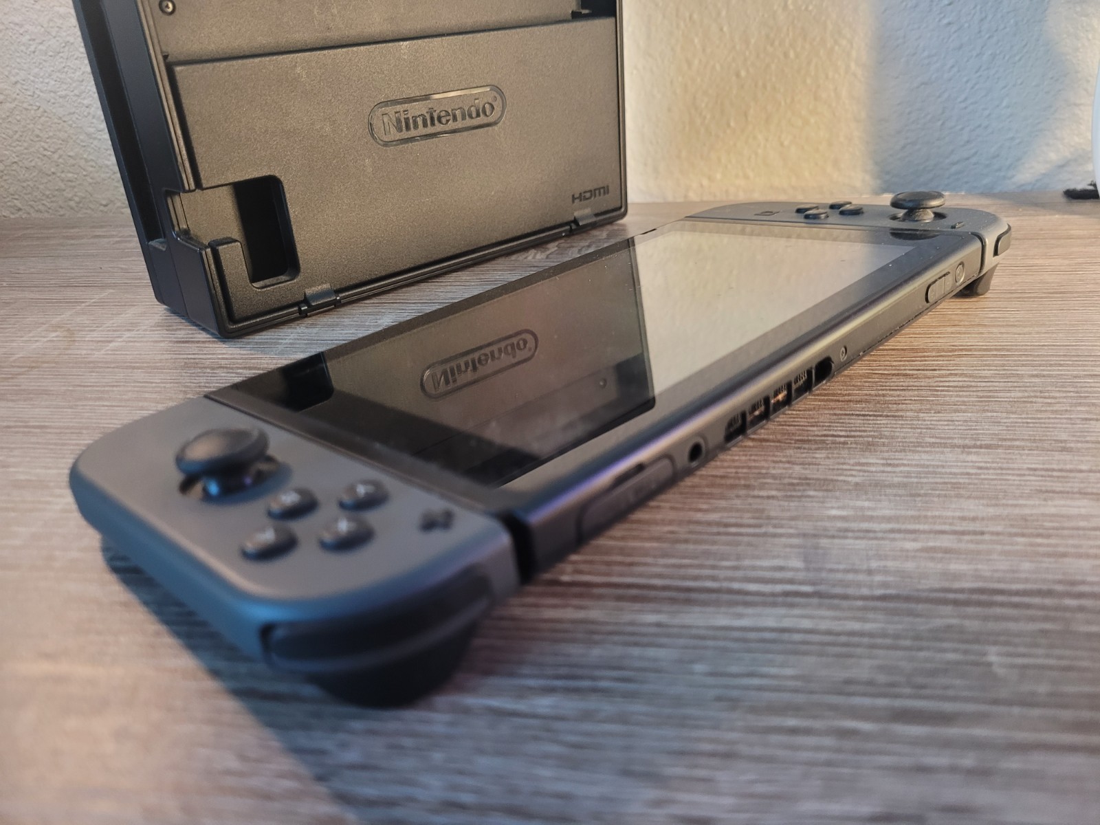 Nintendo Switch HAC-001, Dock, and A/C – Grade C- *Screen Blemish, Bad Battery*