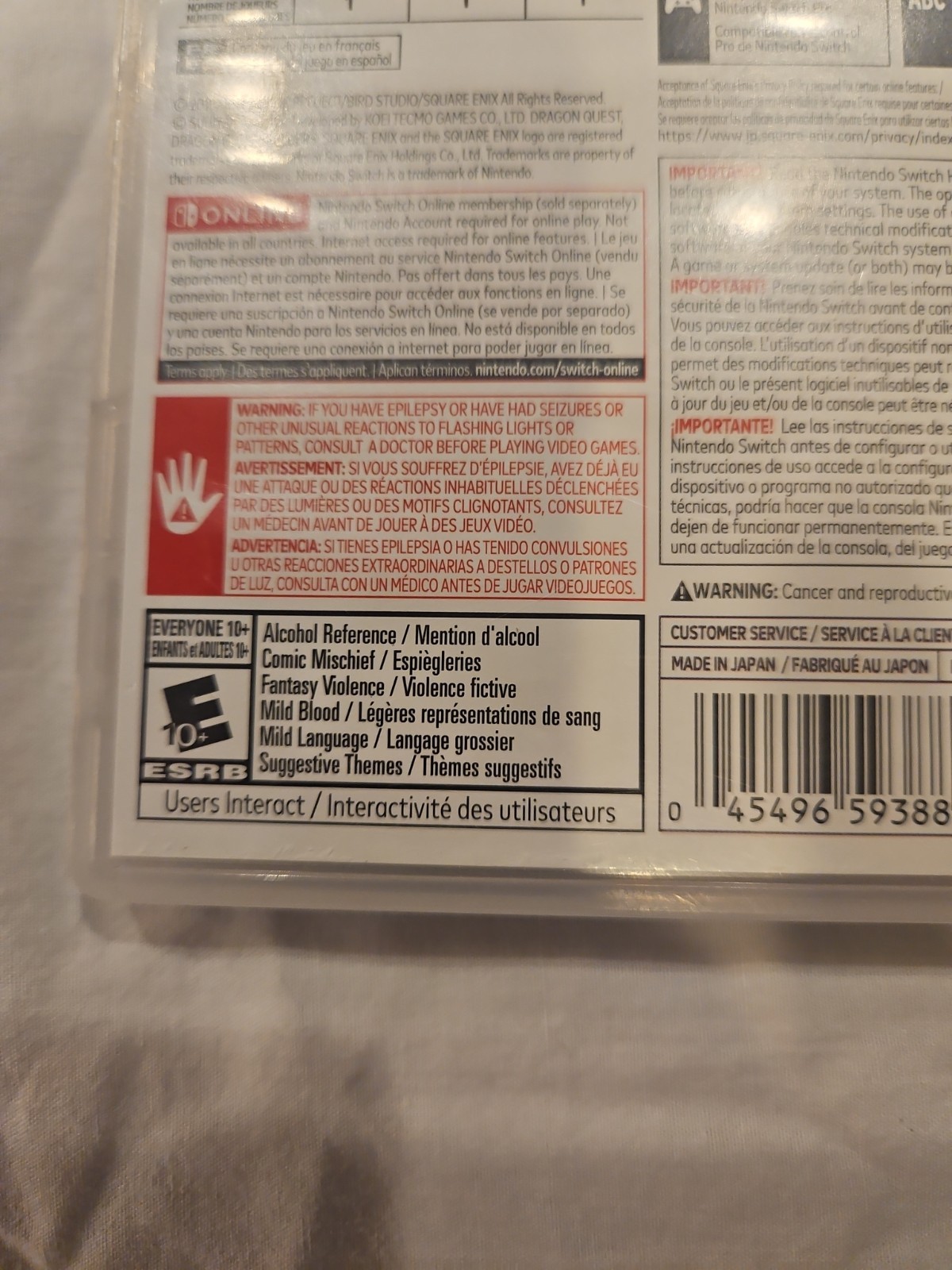 Dragon Quest Builders 2 (Nintendo Switch) No Manual