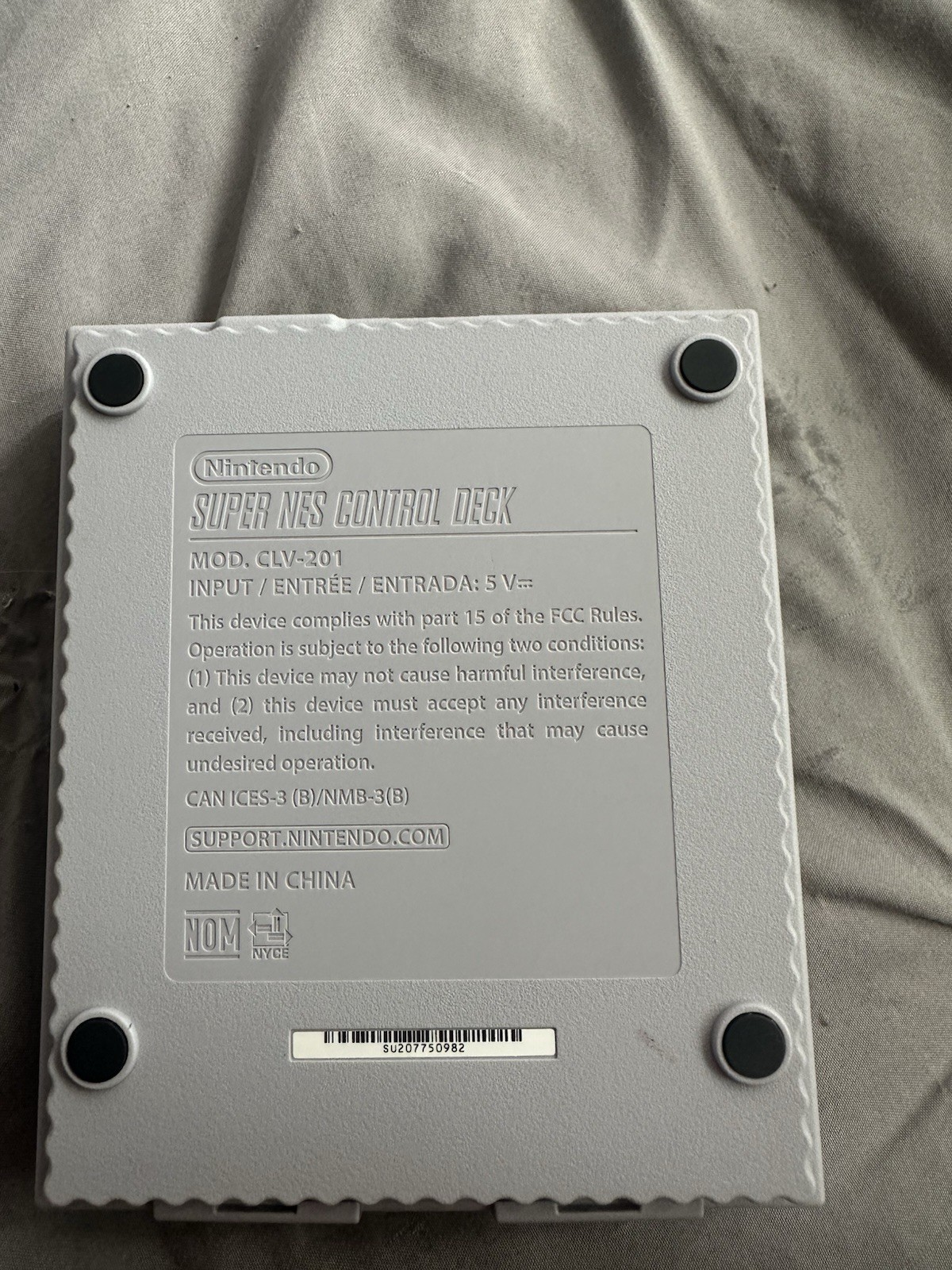 Nintendo Super NES Control Deck Model CLV-201 (NO Controllers And Cables)