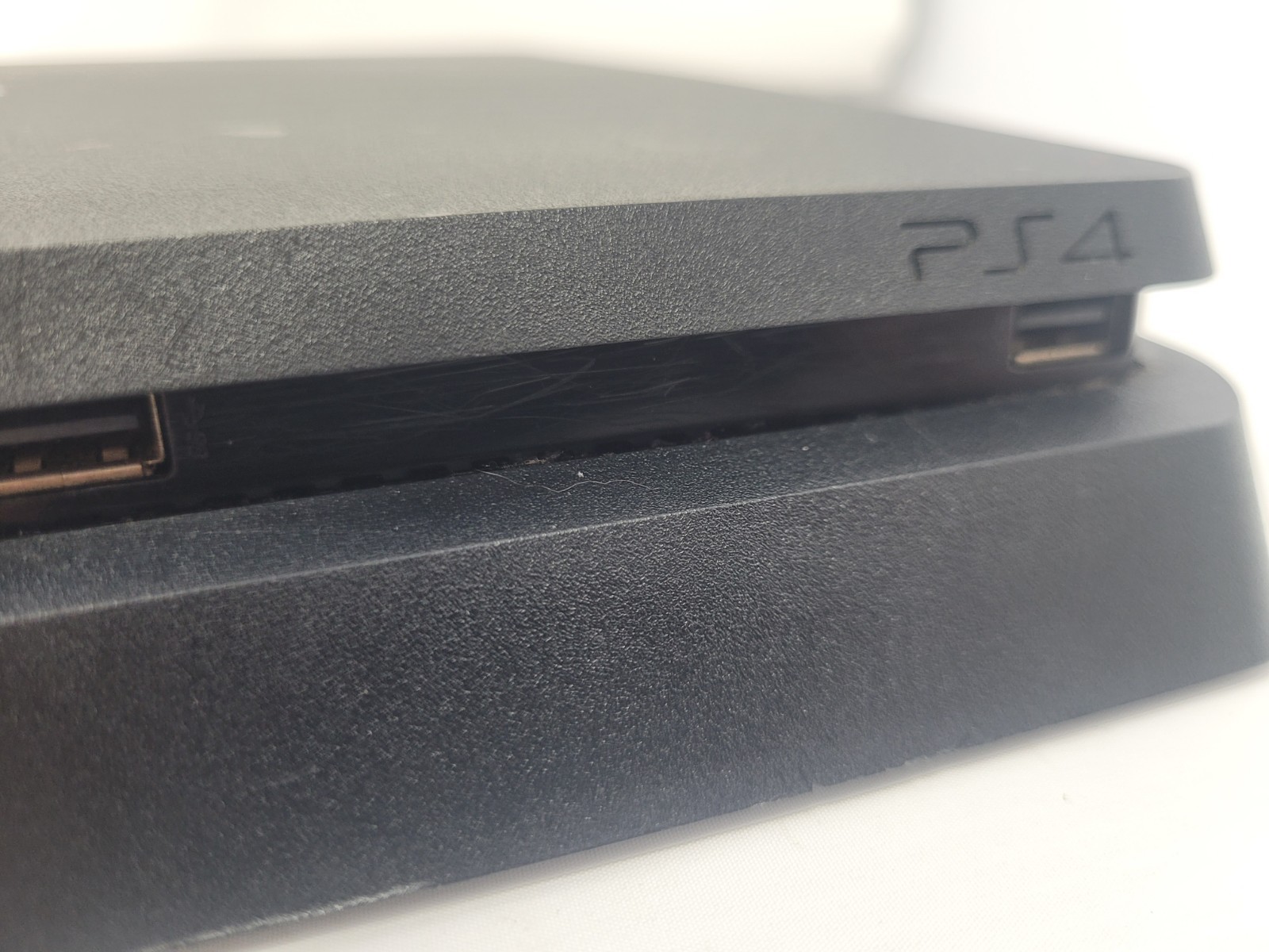 Sony PlayStation 4 Slim Original Black Works With Red Controller And 5 Games