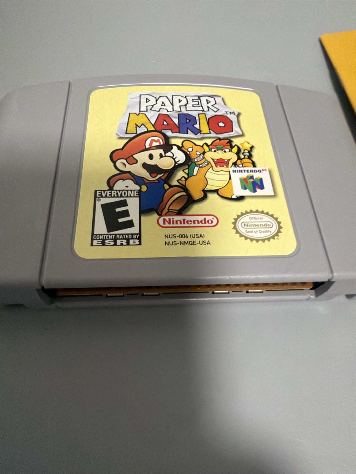 Paper Mario Nintendo 64 2001 w/ Manual 100% Authentic *Tested* *GREAT LABEL*