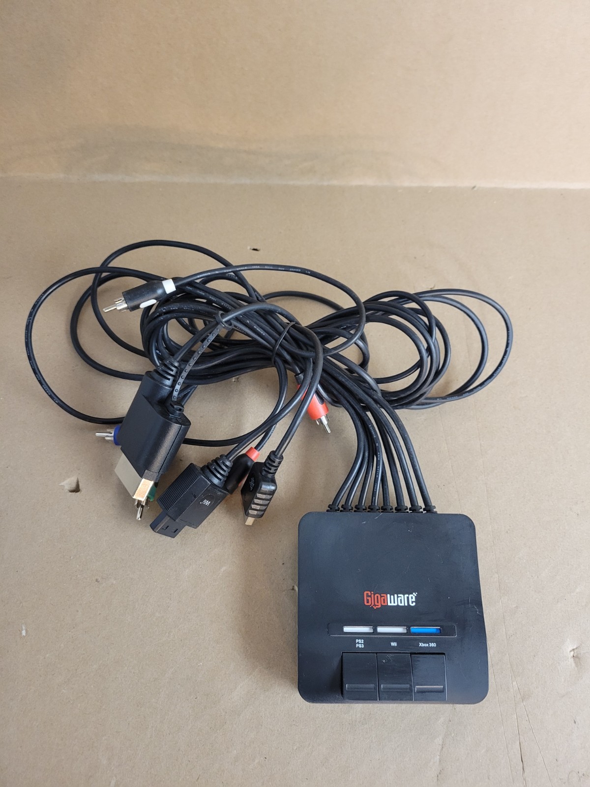 Gigaware AV Switch Component RCA Selector PS2 PS3 Wii Xbox 360 Multi Console