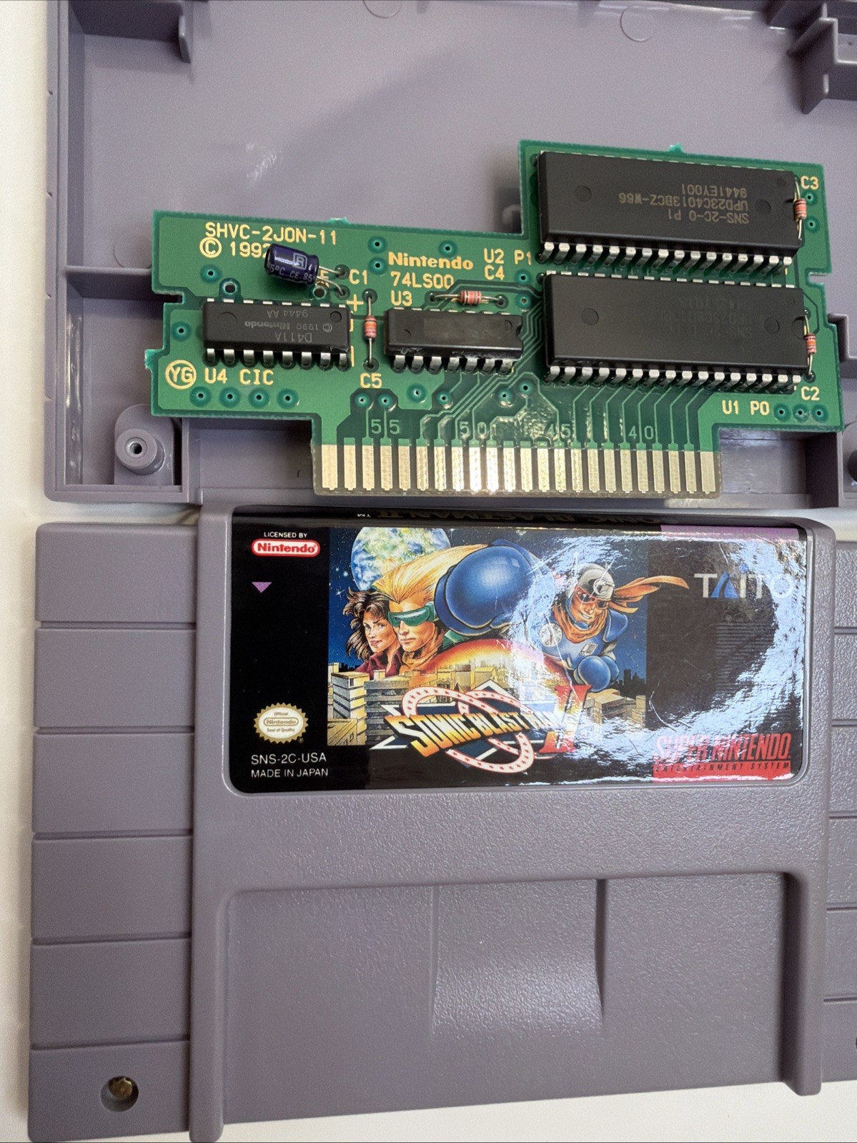 Sonic Blast Man II 2 Super Nintendo Game SNES Authentic +Collector Case Minty