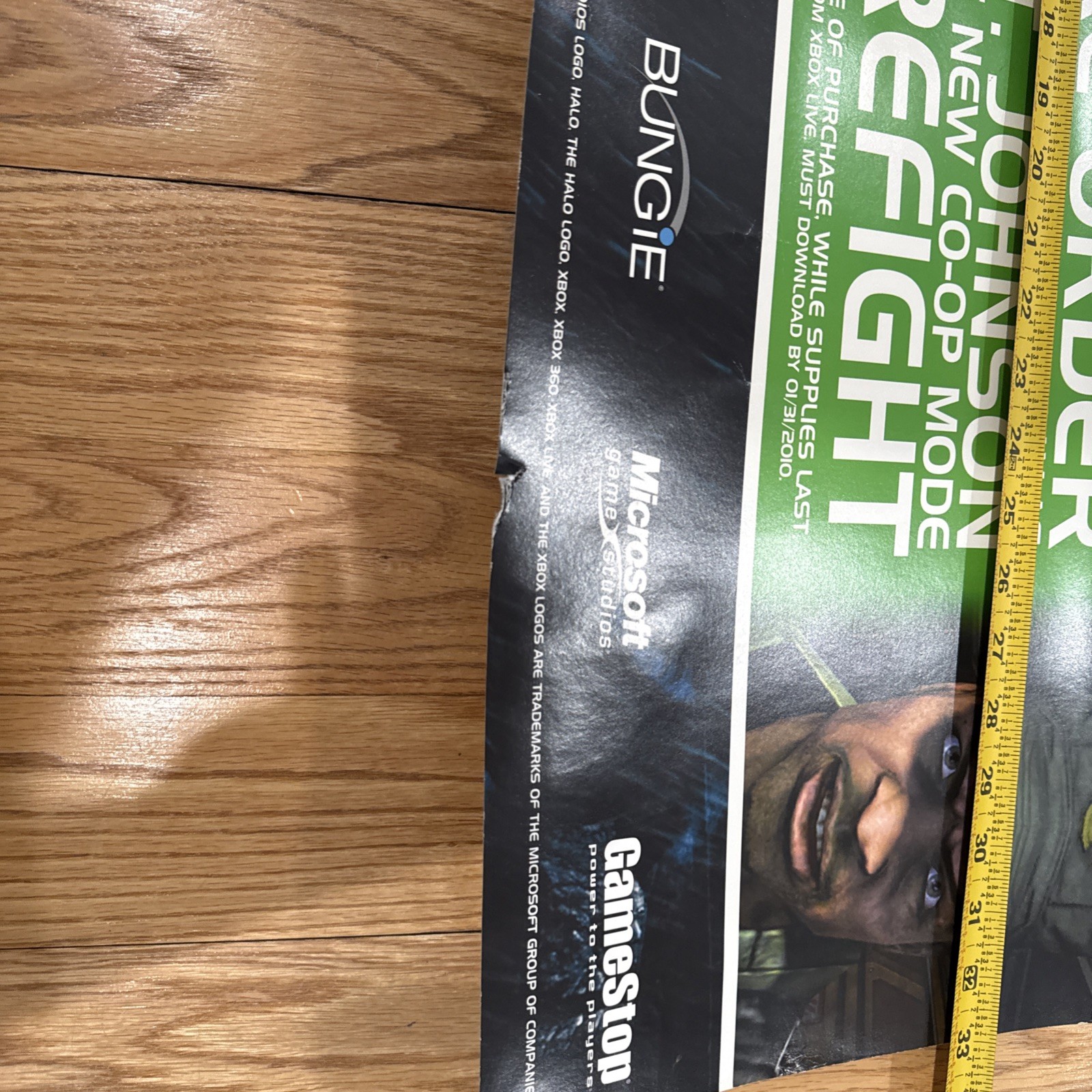 Halo 3 ODST GameStop Dual Sided Promotional Poster 33×48 – See Pics For Damage