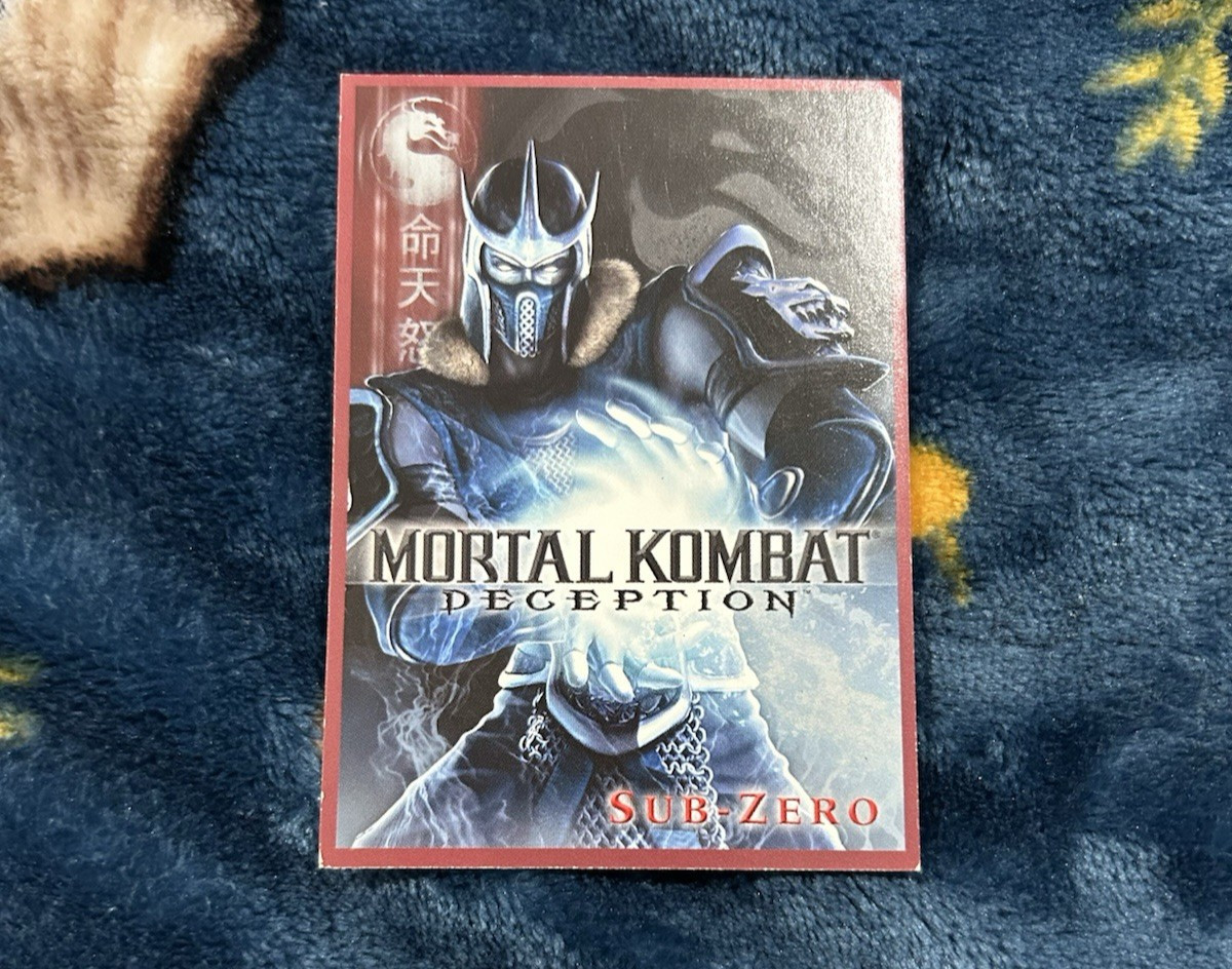 Mortal Kombat Deception Sub-Zero Character Card Promo Rare Midway PS2 Gamecube